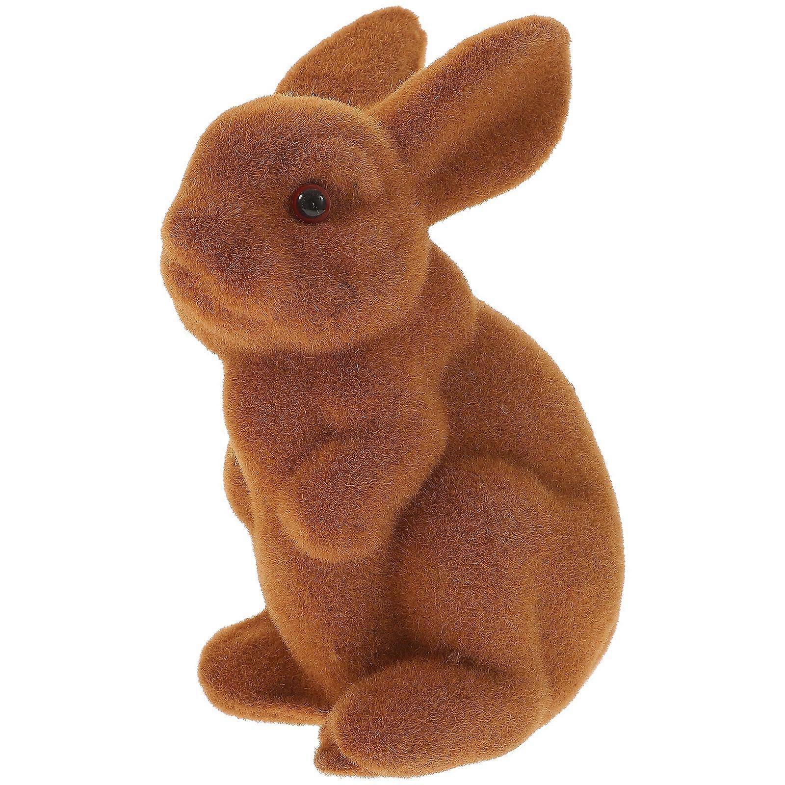 Easter Rabbit Figurine Easter Bunny Ornament Decorative Rabbit Statue Simulated Rabbit Decor