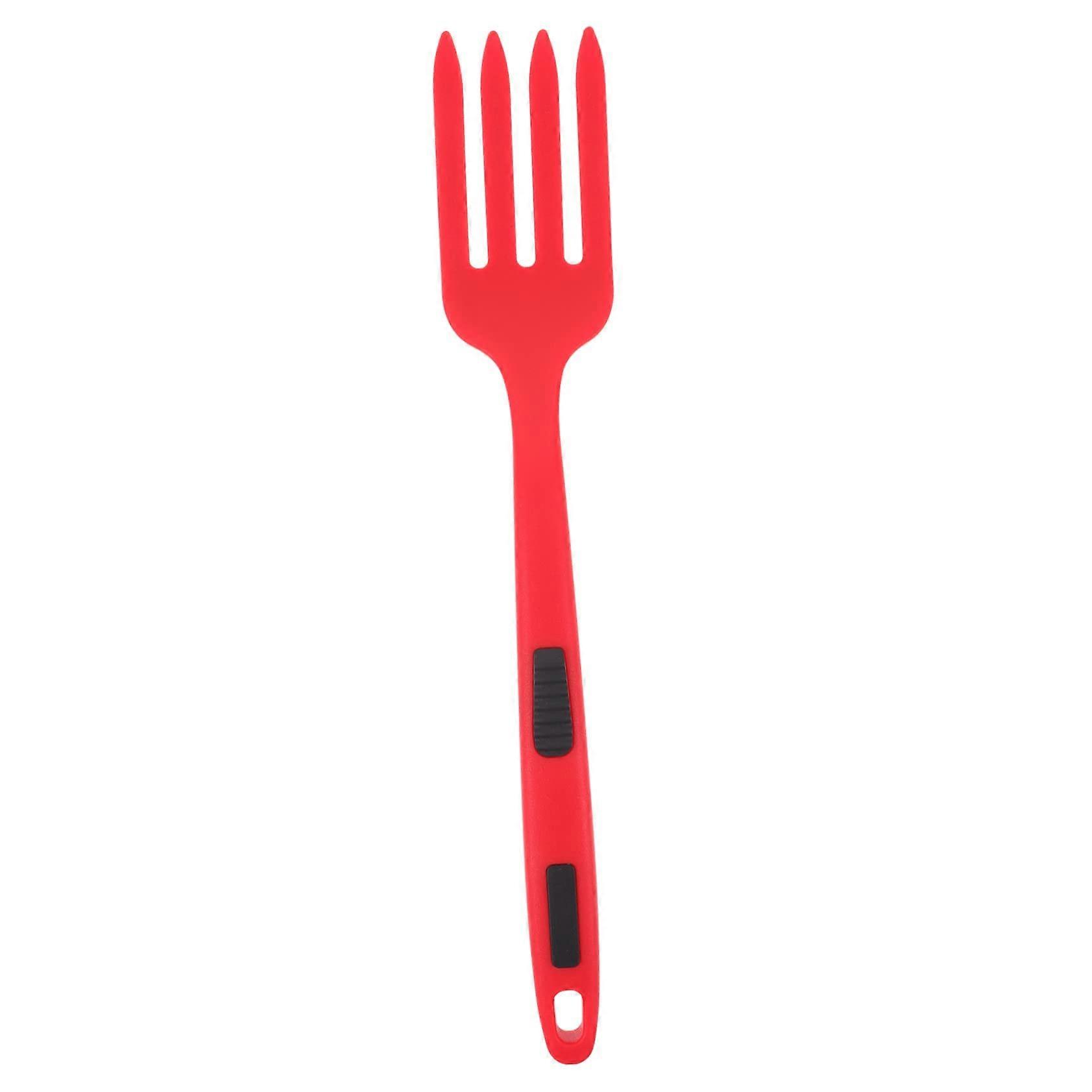 Silicone Pasta Server with Ergonomic Non Slip Grip, Heat Resistant Spaghetti Serving Fork