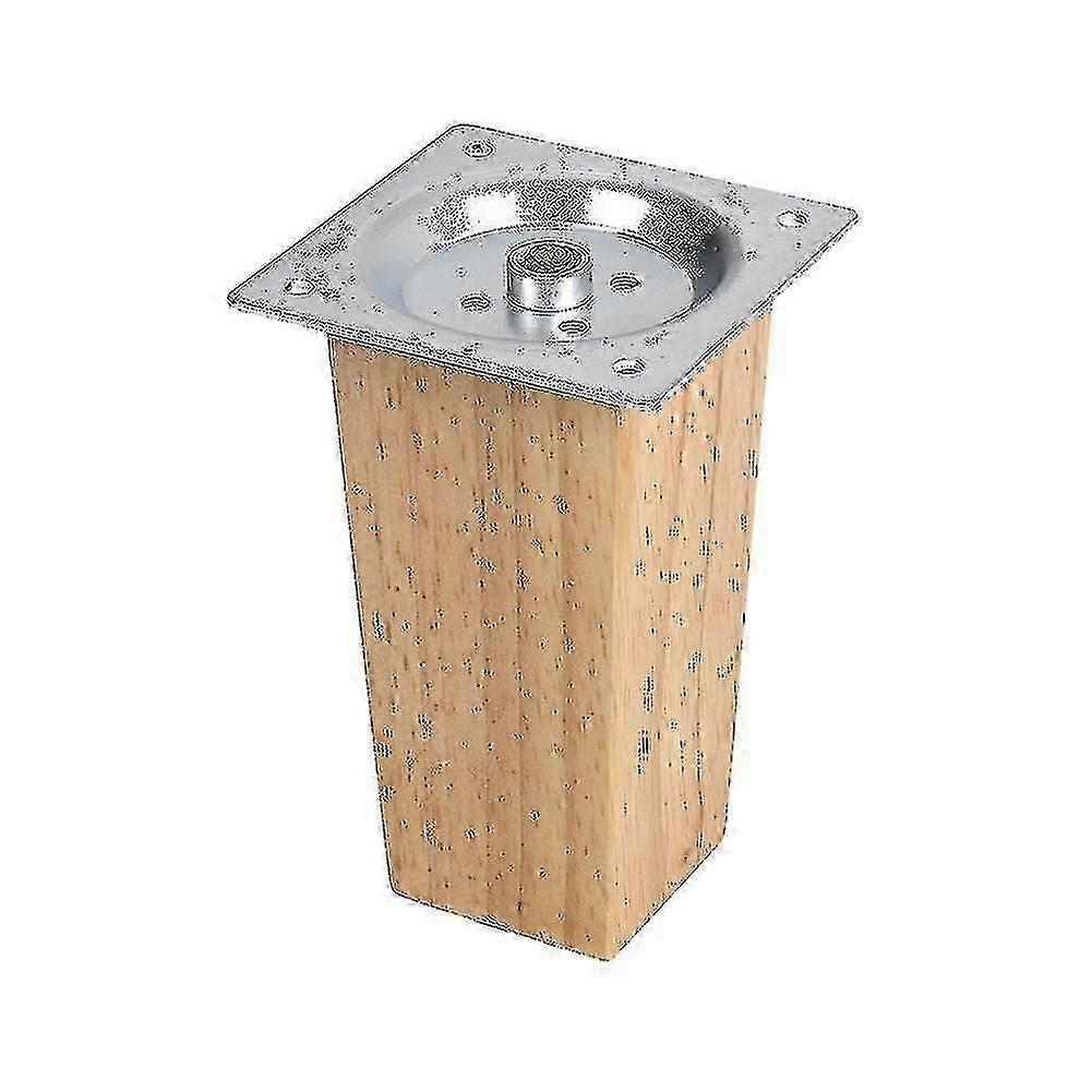 Sett med 4 firkantede møbelben i massiv eik