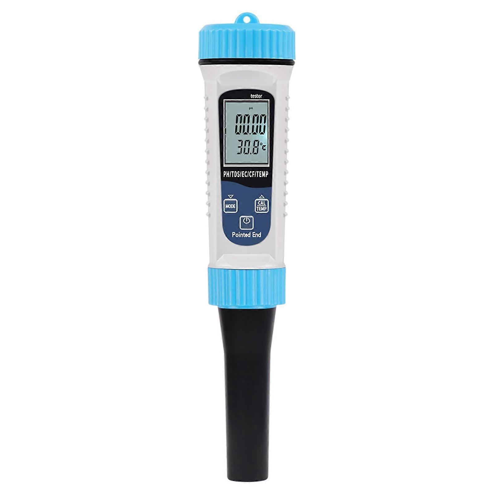 5 in 1 Digital Pool Water Tester with Bluetooth, Salinity pH Temperature MultiParameter Meter