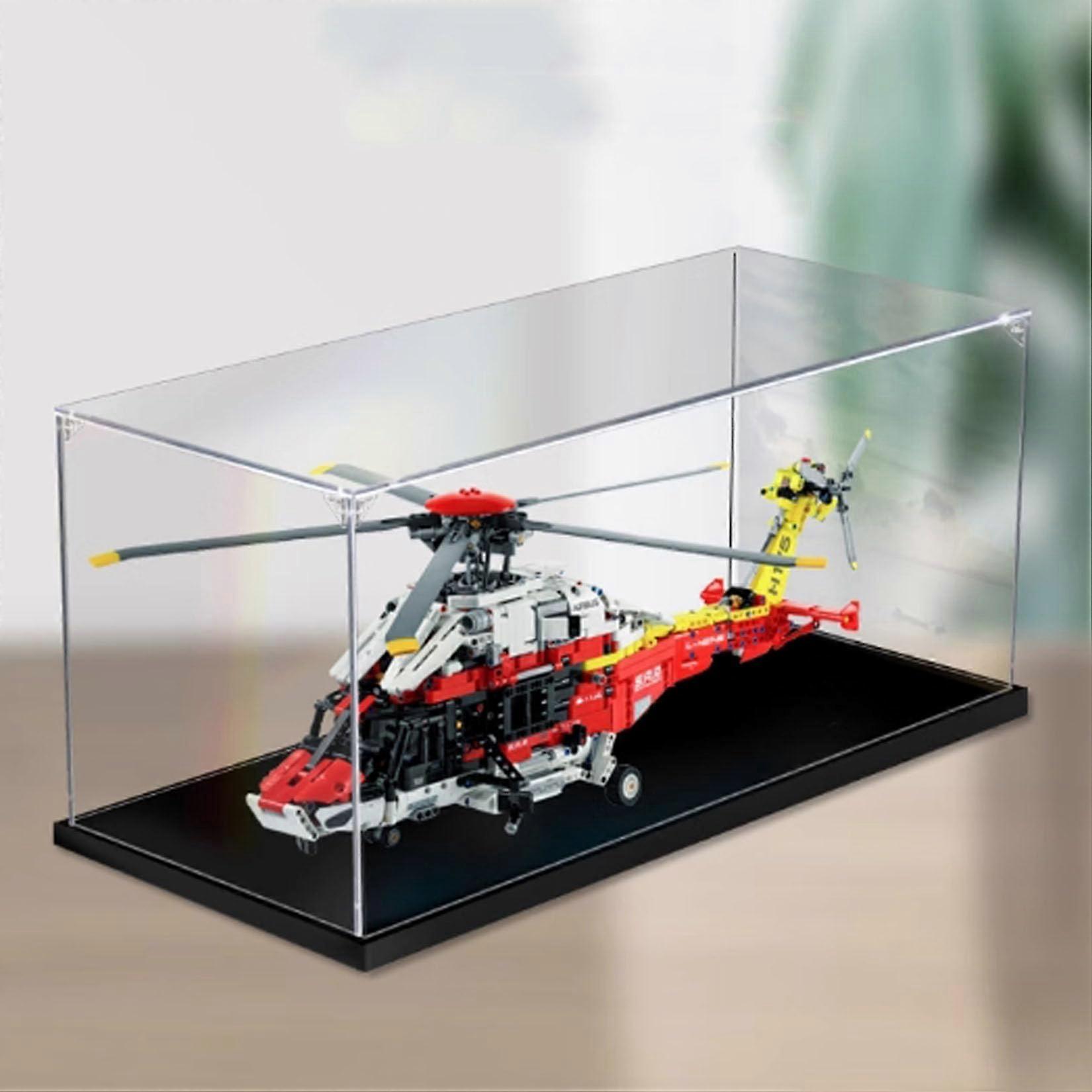 Acrylic Display Case for  42145 Rescue Helicopter, Clear Dustproof UV Protected Showcase