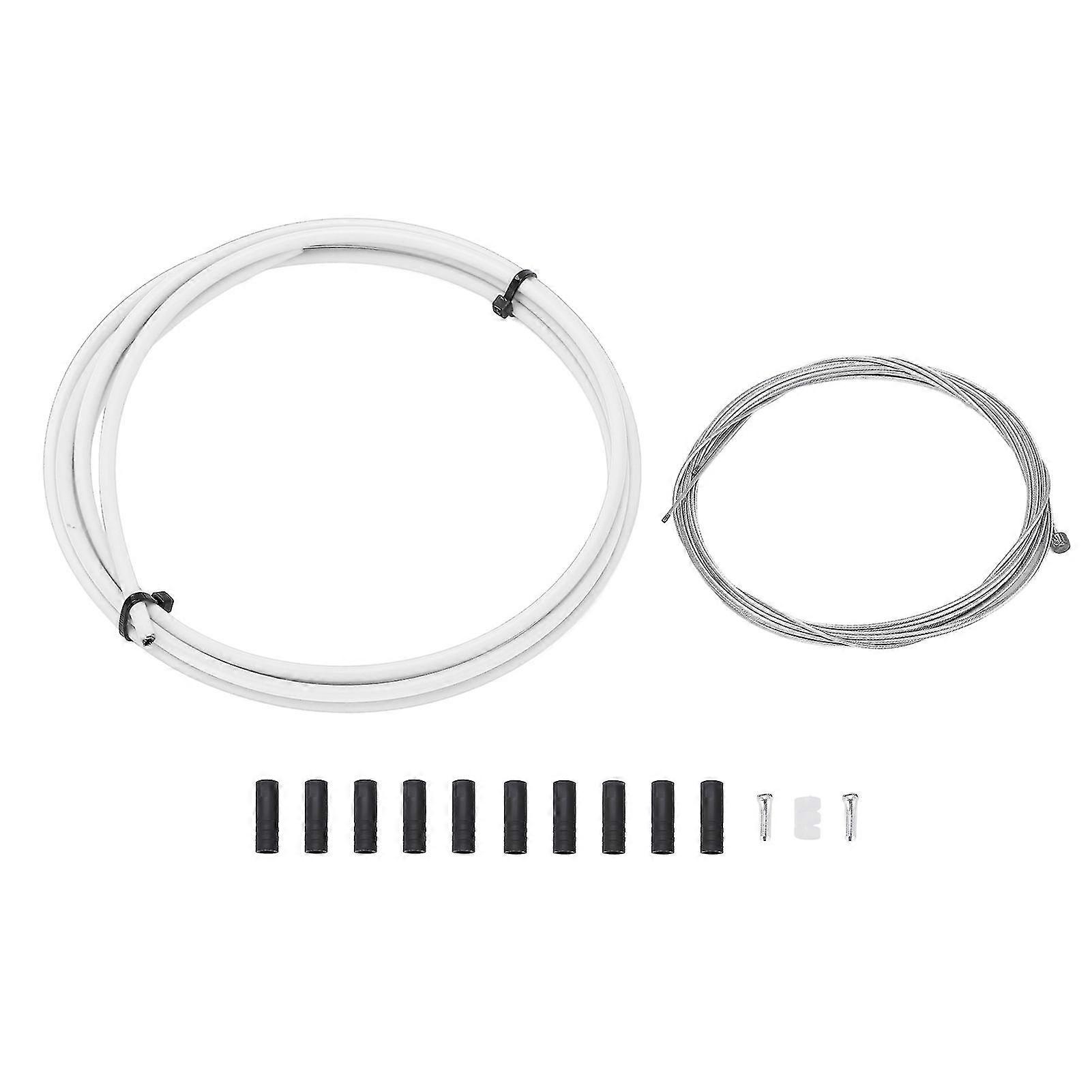 Bicycle Gear Shift Cable Kit Replacement, White, compatible Road and Mountain Bikes