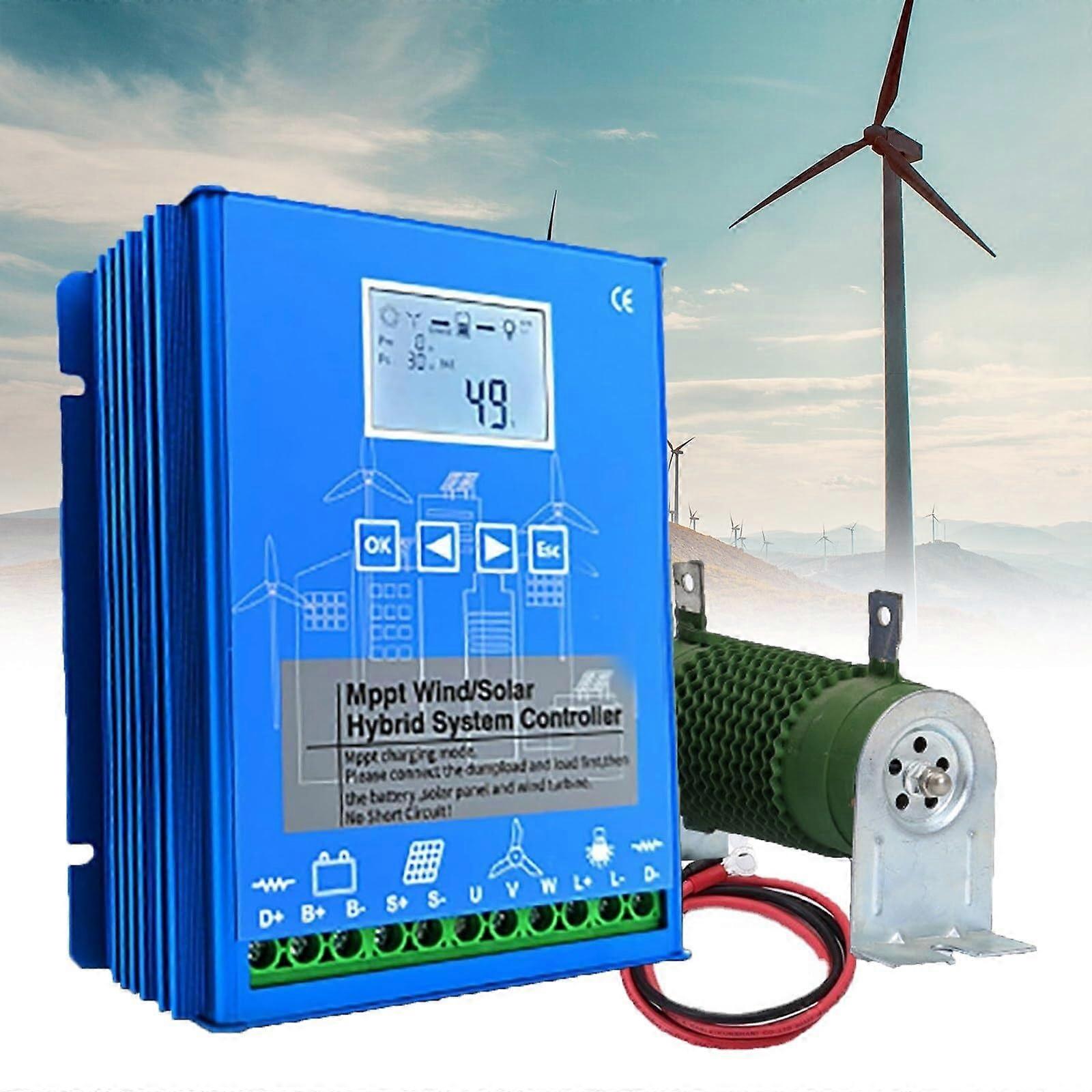 48V MPPT Wind Solar Hybrid Charge Controller with LCD Display, Off Grid Dual Power Regulator