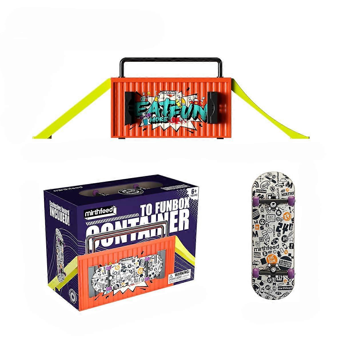 Fingerboard Skateboard with Ramp, Durable Maple Wood Deck, NonSlip Grip, Complete Accessory Kit