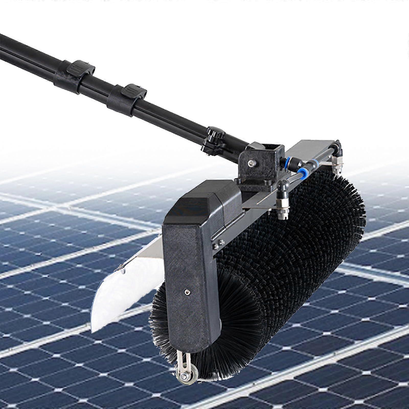 Solar Panel Cleaning Brush with Electric Water Fed Telescopic Pole, Adjustable Angle, 3.5m7.5m