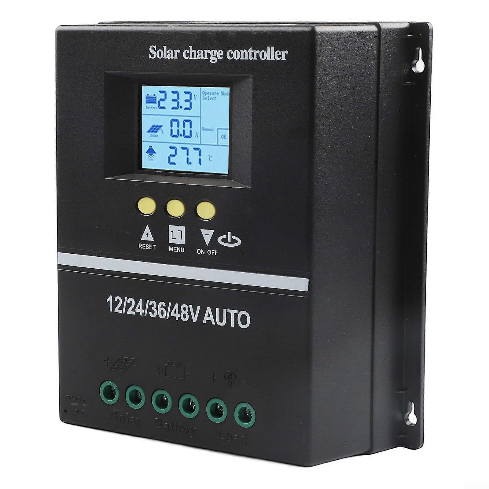 200A MPPT Solar Charge Controller with Large LCD Display, Auto Voltage Detection for 12V48V Battery Systems