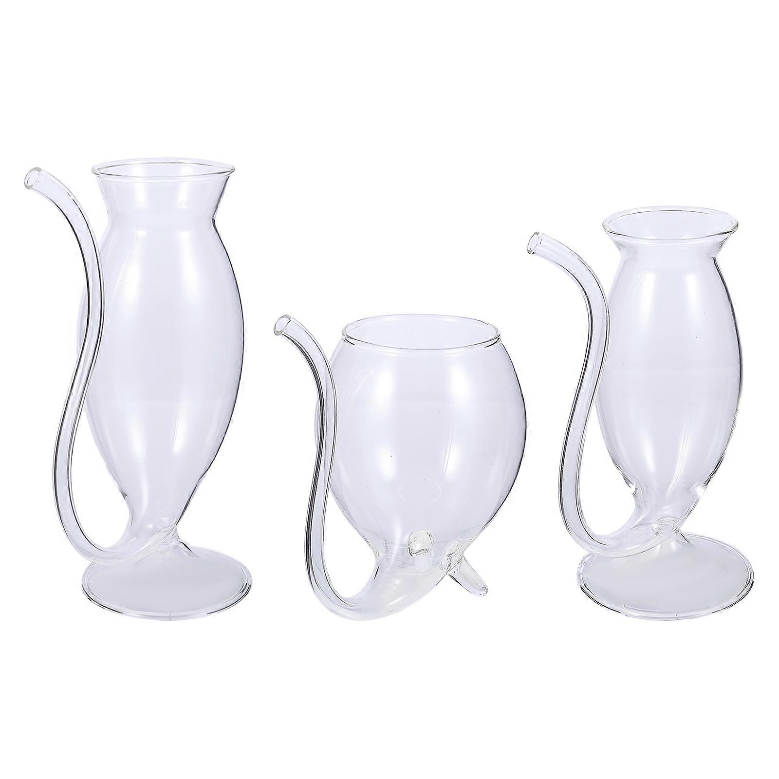 Vampire Wine Glass Cups for Drinking 3Pcs Creative Transparent Glassware Set