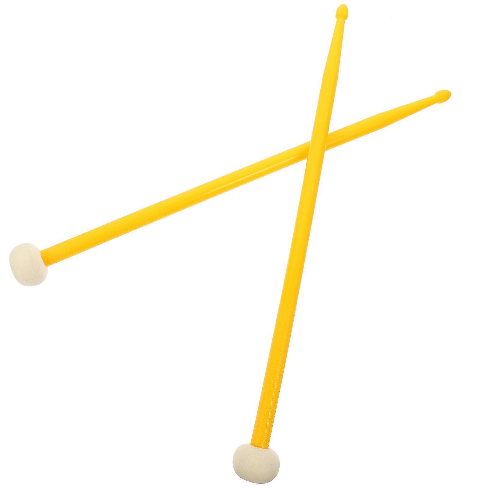 Professional Double-End Drumsticks Nylon Drum Stick for Drum 1Pair Practical Use