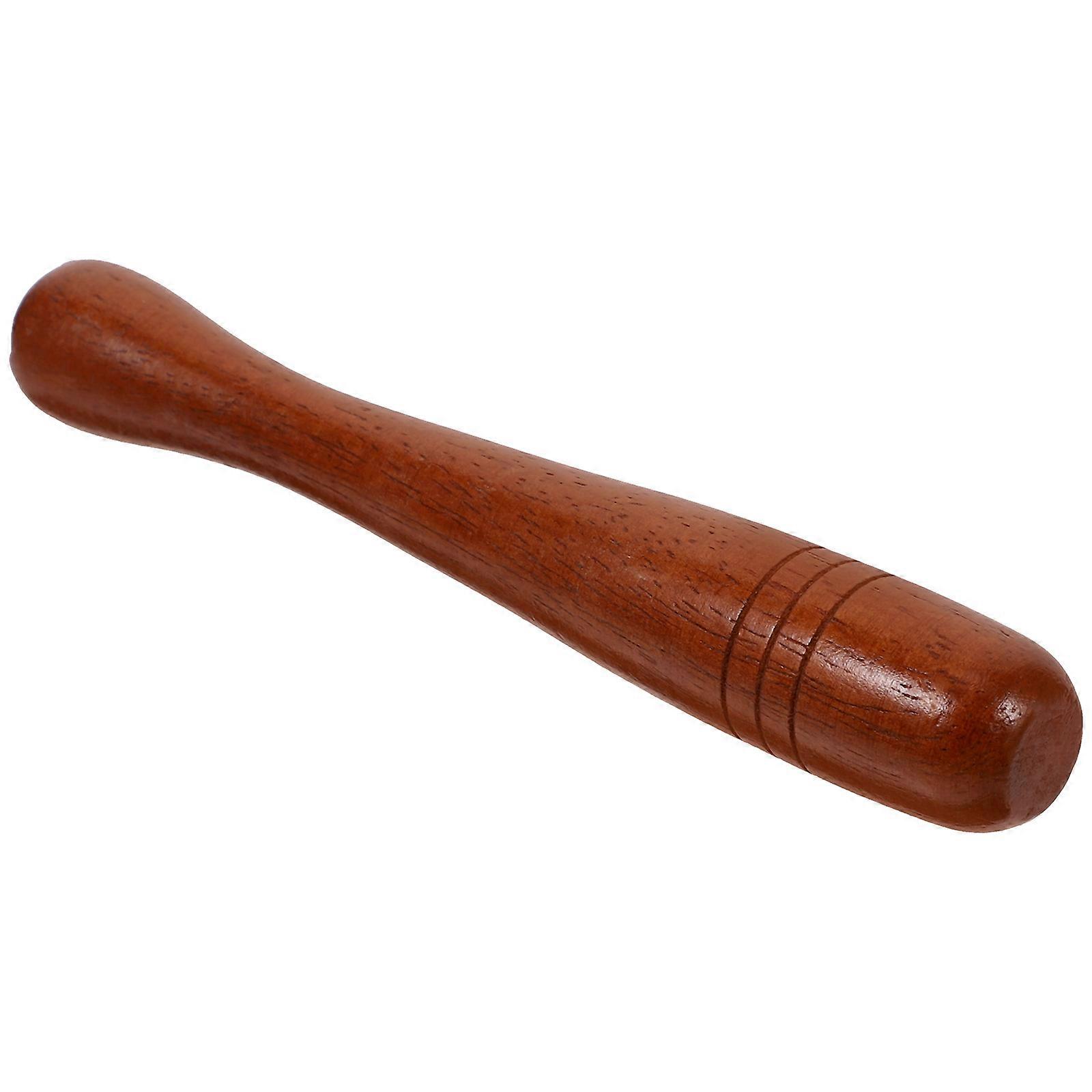 Bamboo Cocktail Muddler for Crushing Ice with Dark Red Handle