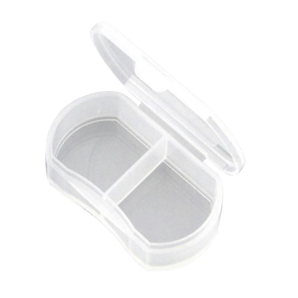 Portable 2 Grids Mini Pill Box Medicine Storage Case for Daily Use