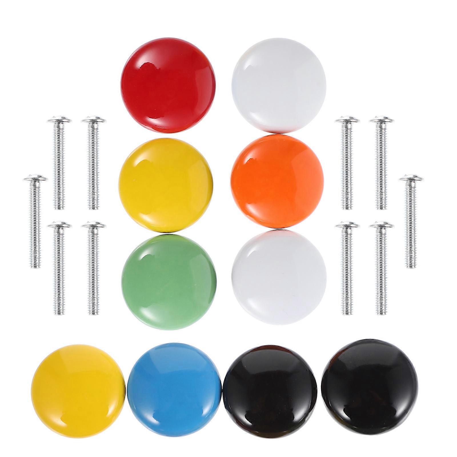 Ceramic Cabinet Handle for Drawer Pull Handle 10Pcs Assorted Colors