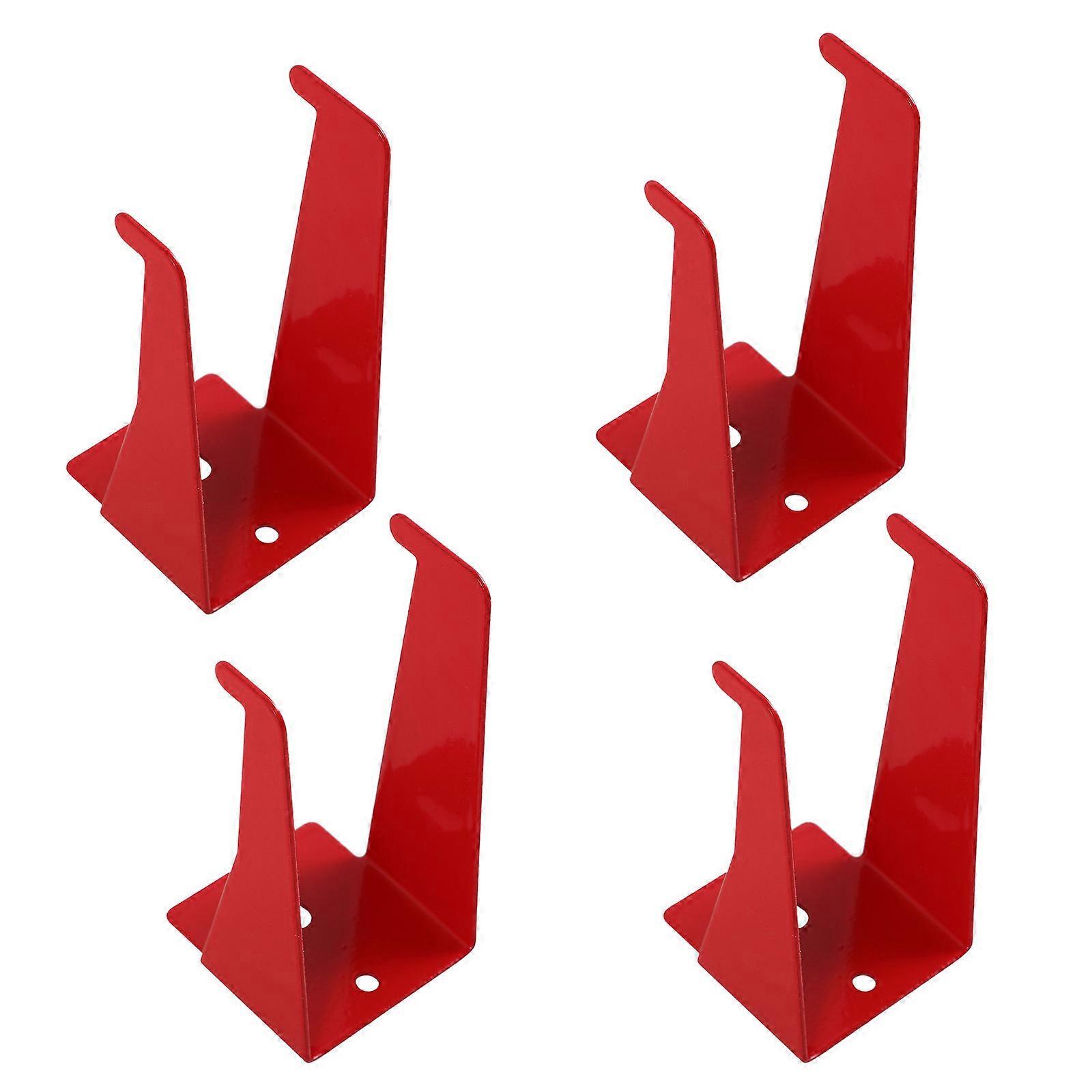 Durable Fire Extinguisher Mount Wall Mount Bracket Red Fire Extinguisher 4Pcs