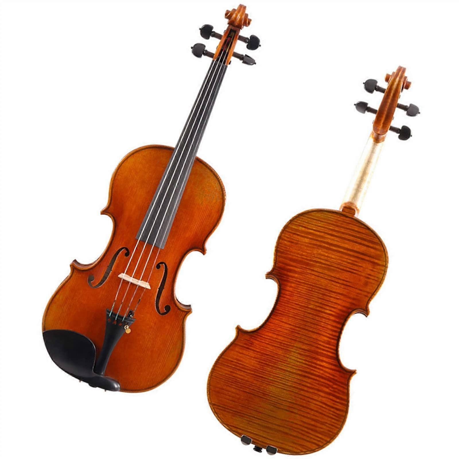 3/4 Handmade Tiger Pattern Violin for Beginners with Accurate Color Match and Versatile Use