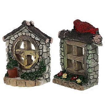 2pcs Micro House DIY Model Artificial Landscape Ornament for Fish Tank Aquarium