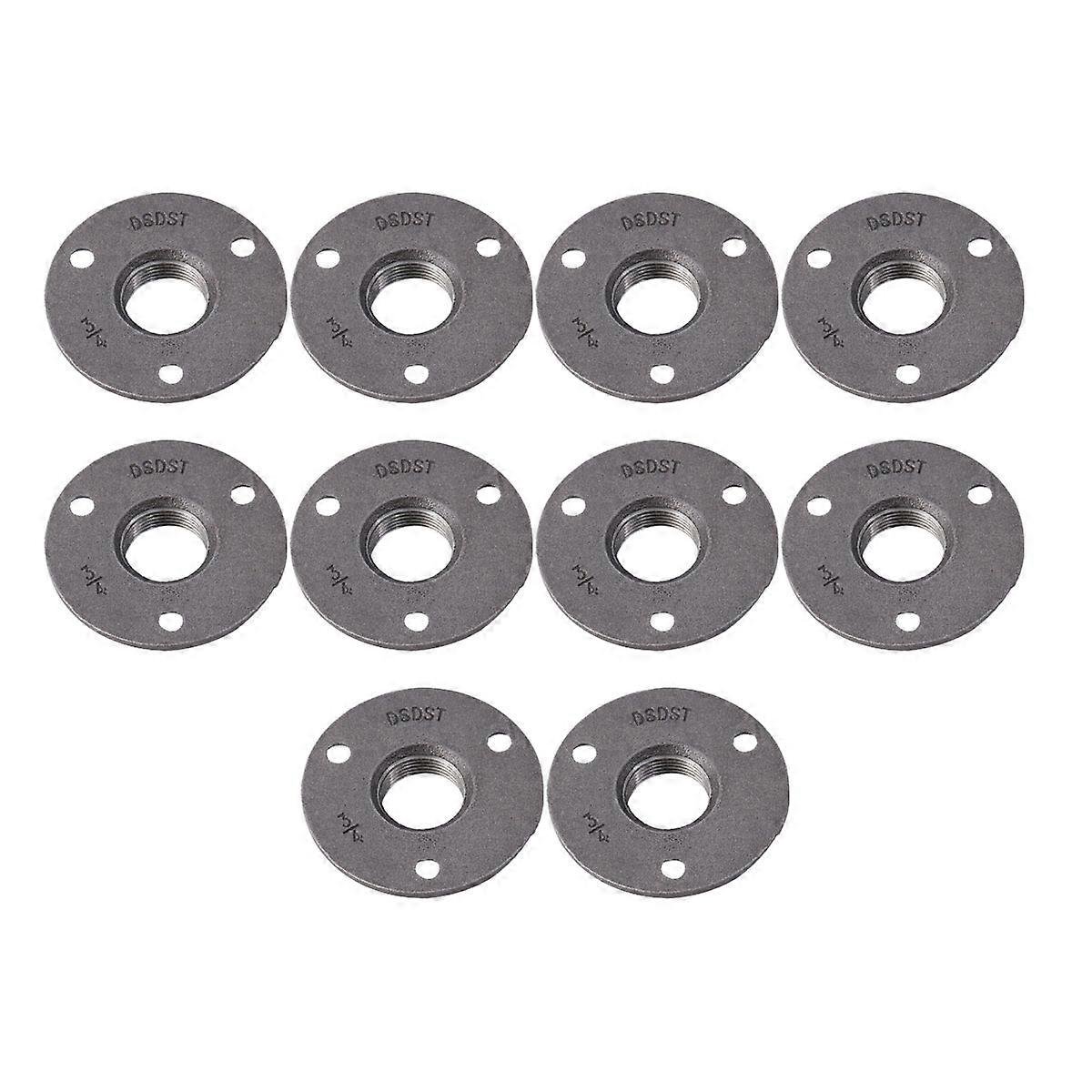 Threaded Floor Flange for Shelving Support Black