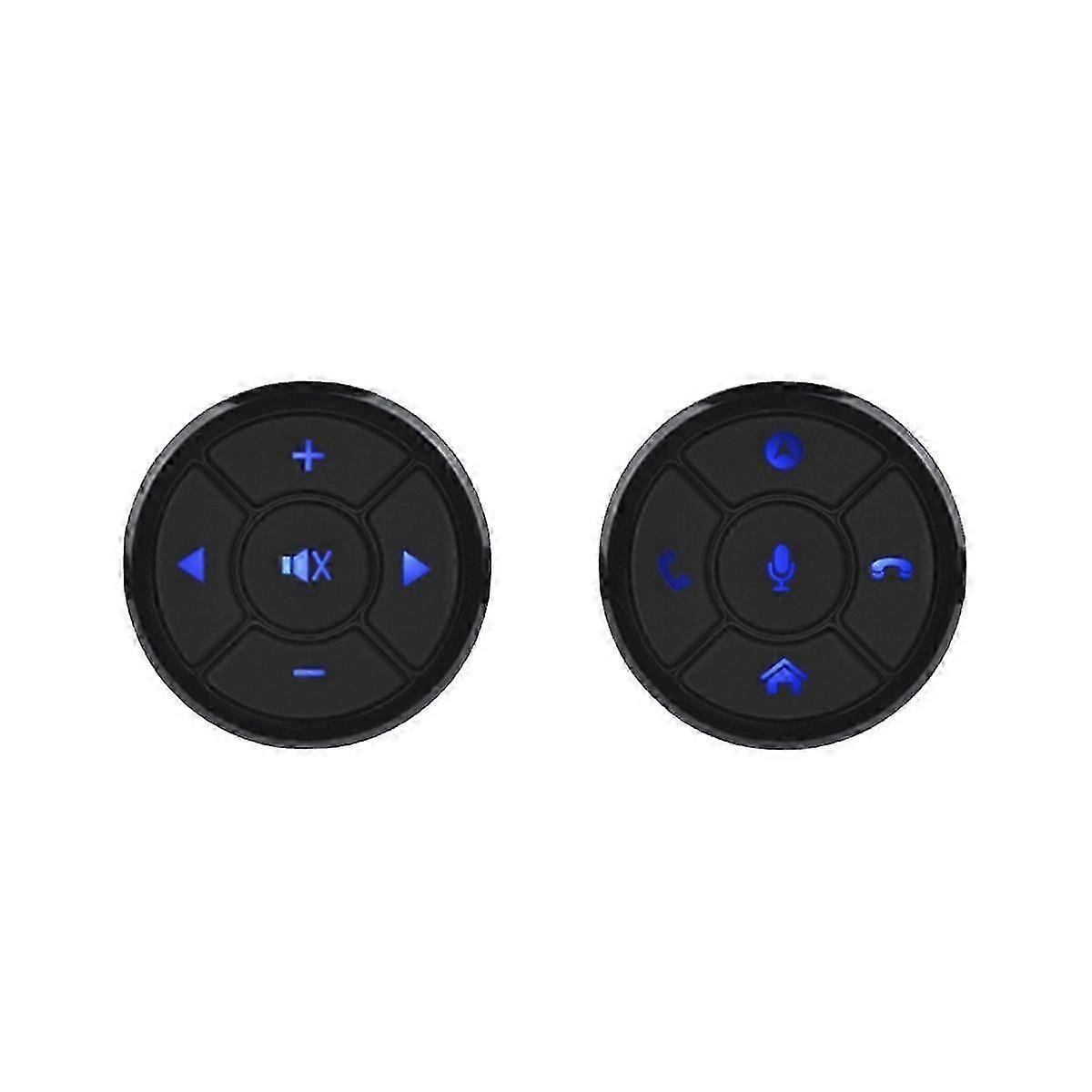 2PCS Car Steering Wheel Control Wireless Remote Control Button compatible with Car Navigation DVD Steering Cont