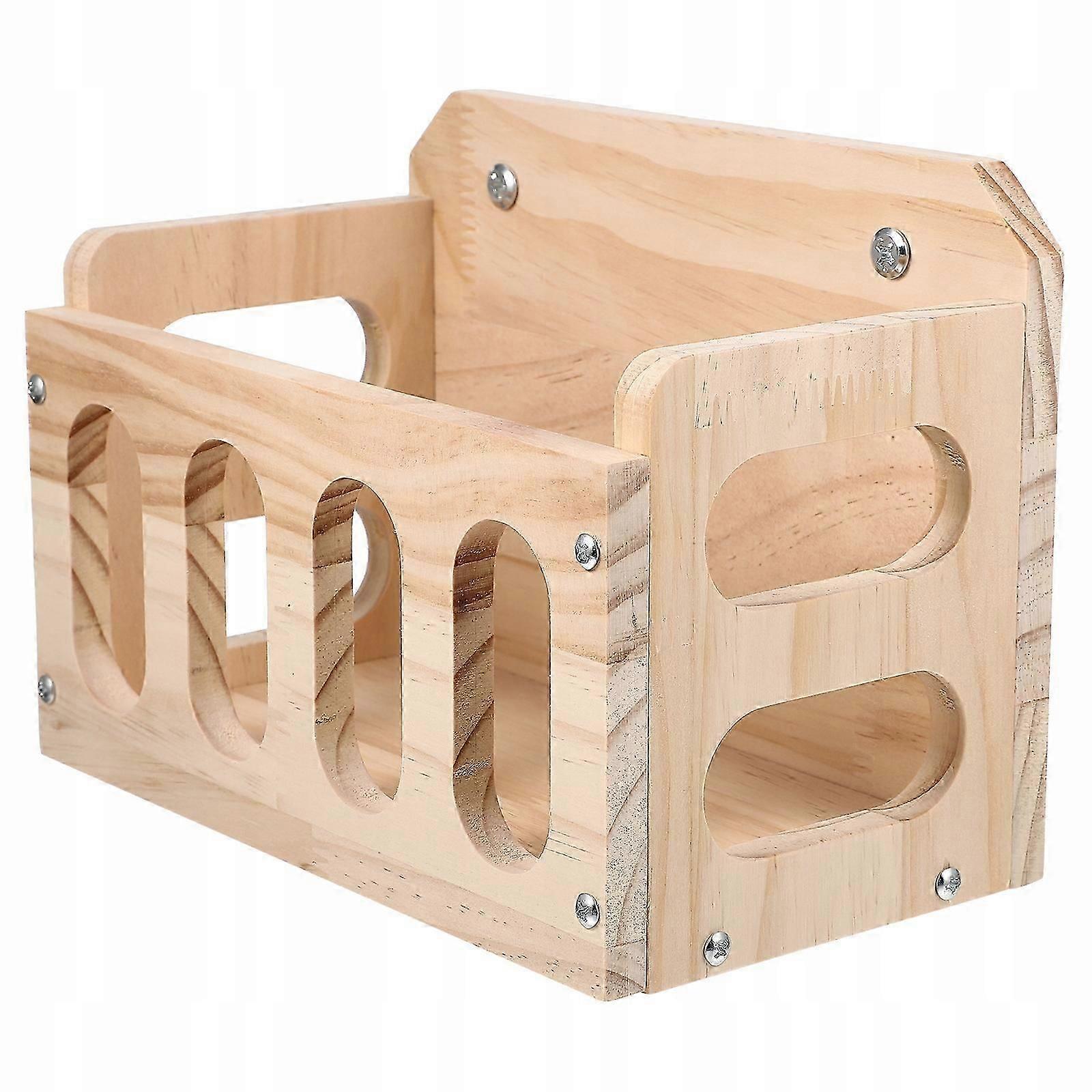Rabbit Feeder Wood Hay Small Animals Container