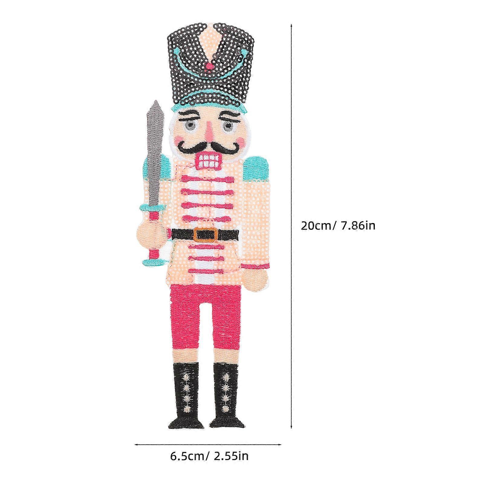 Nutcracker Cloth Patch Iron on Applique for Decoration Multi Color Embroidery