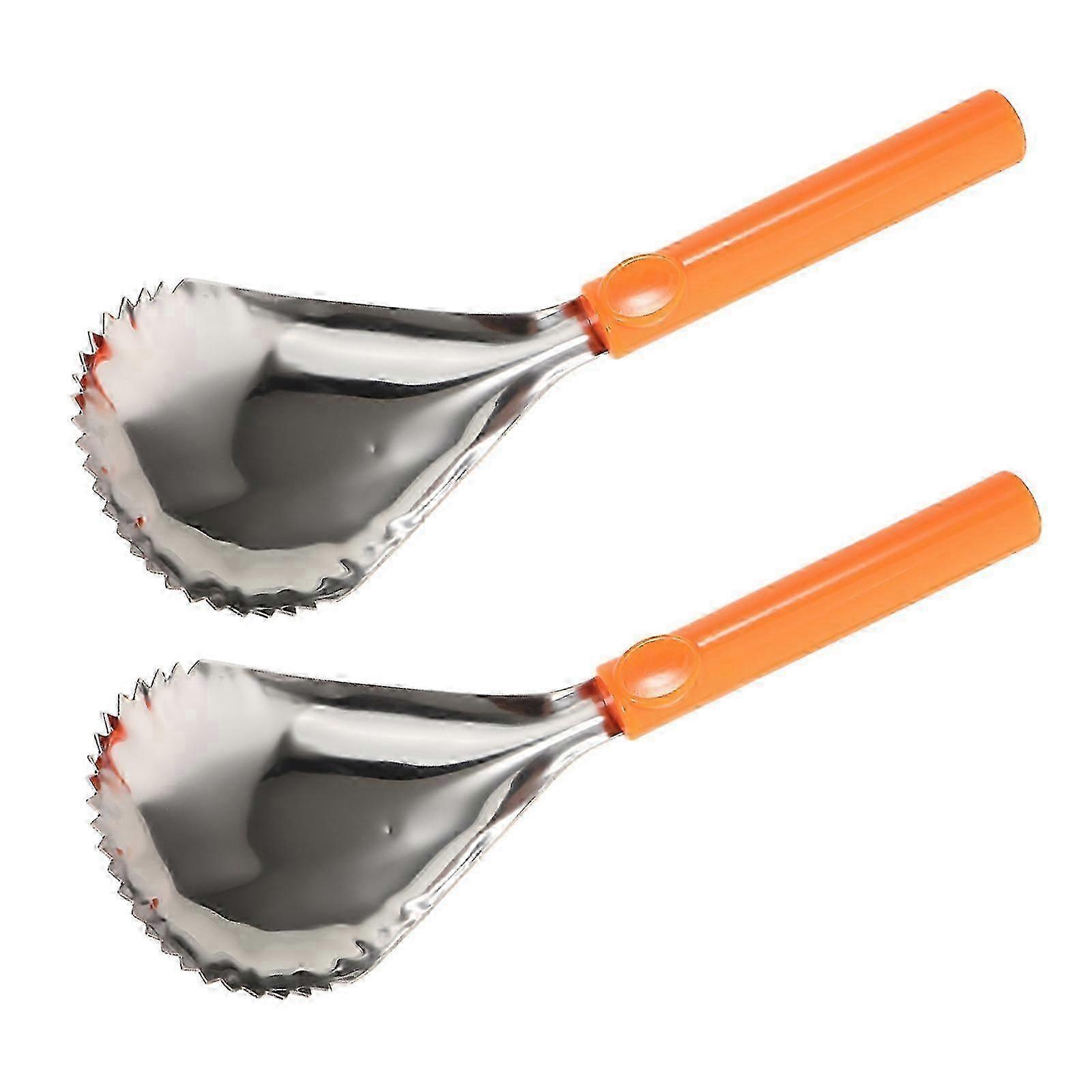Pumpkin Corer Scoop Manual Function for Home Kitchen 2Pcs Orange