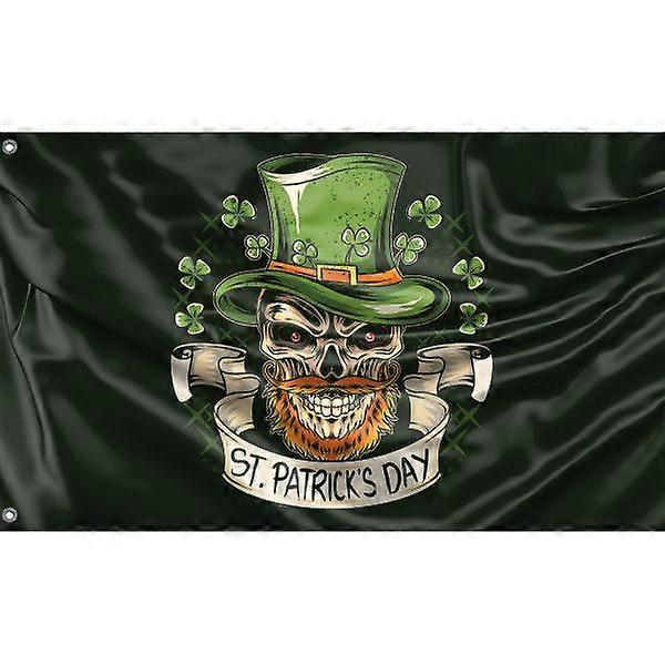 Drapeau de la Saint-Patrick en forme de crâne A1835