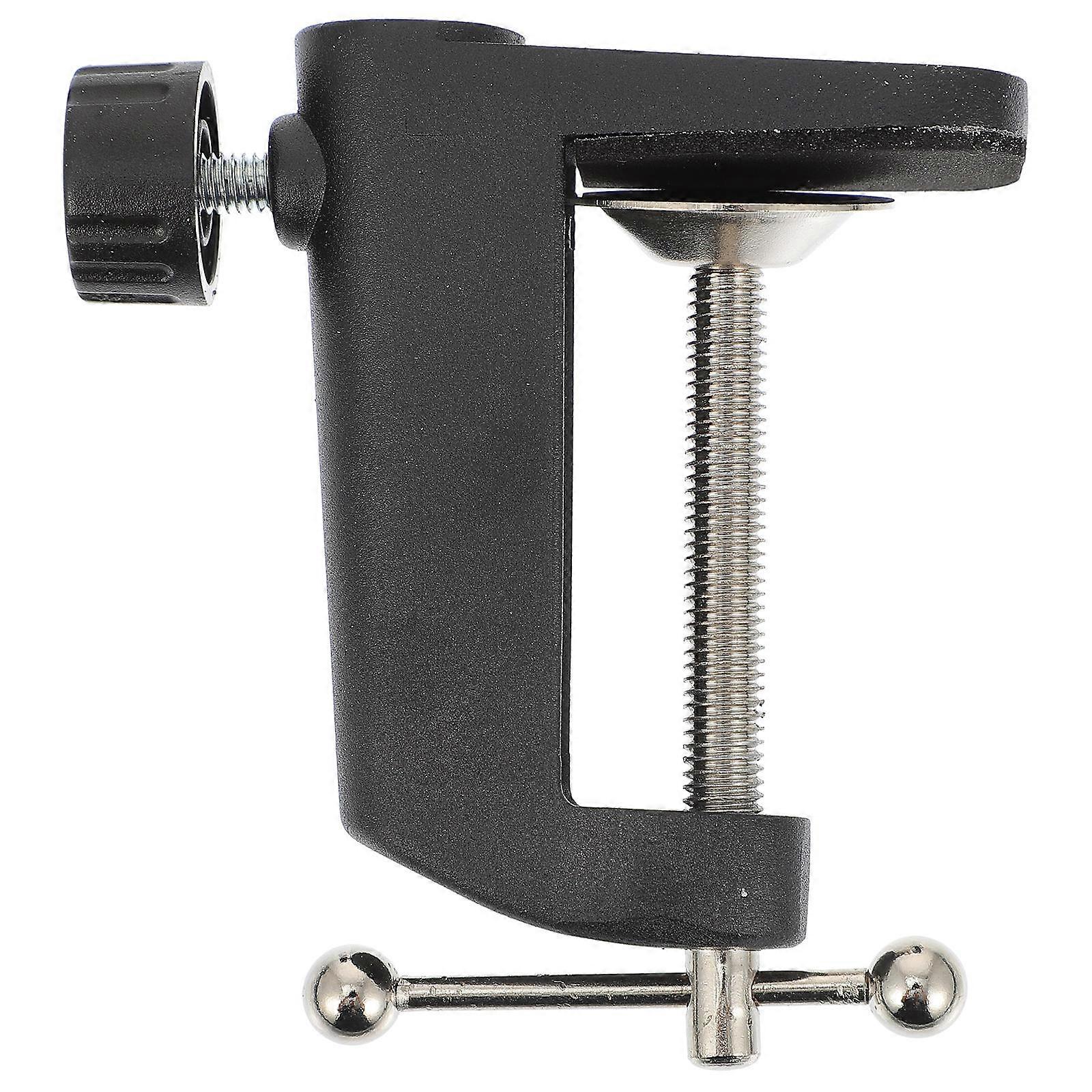 Black Microphone Bracket Base for Sturdy Table Mounting Clamp 1Pcs