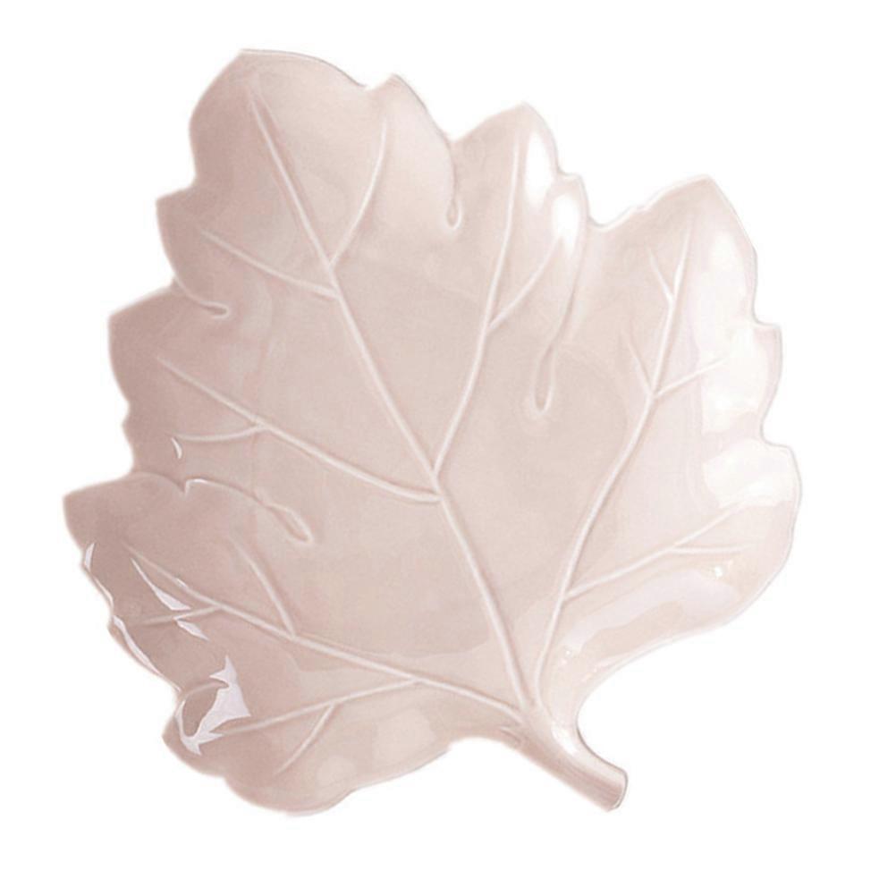 Ceramic Plate with Leaf Pattern for Kitchen Seasoning Plate