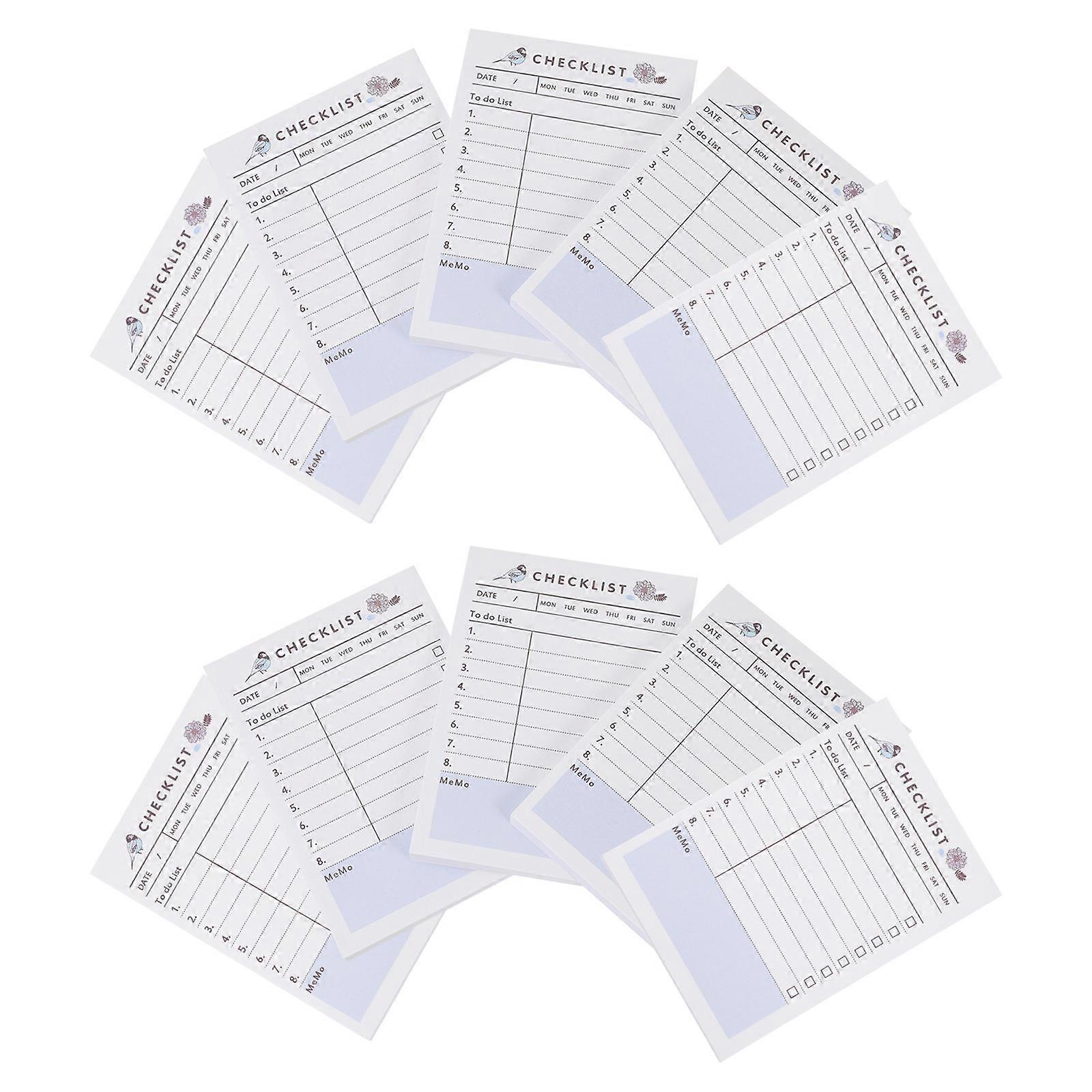 Weekly Plan Notepads Paper Plan Writing for 10Pcs Practical Schedule Notebooks