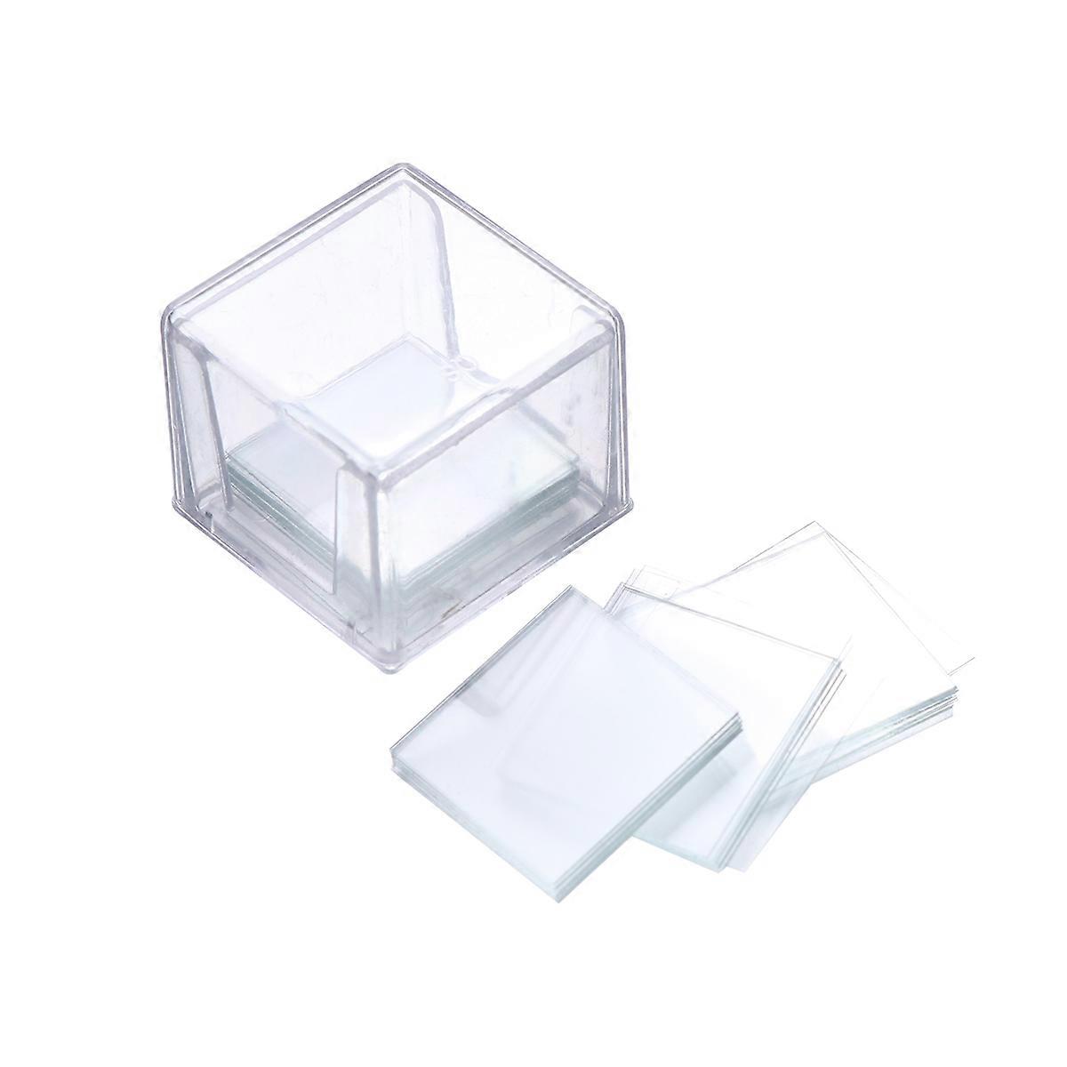 100 PCS Blank Microscope Square Cover Glass for Optical Microscope