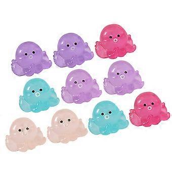 Mini pieuvres décoratives pour aquarium, 10 figurines en résine phosphorescentes