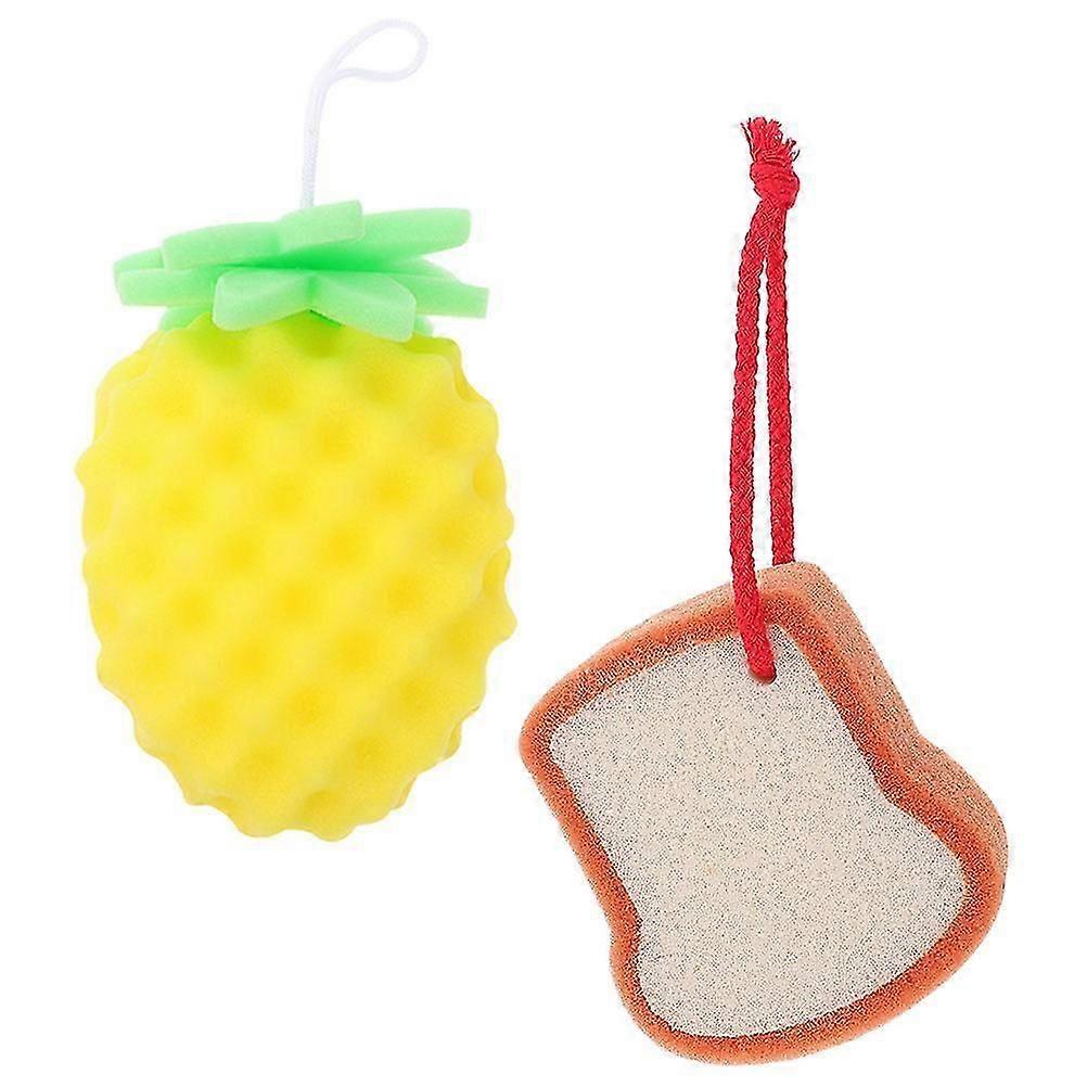 Baby Bath Sponge | Colored Back Scrubber | 2Pcs Shower Supply