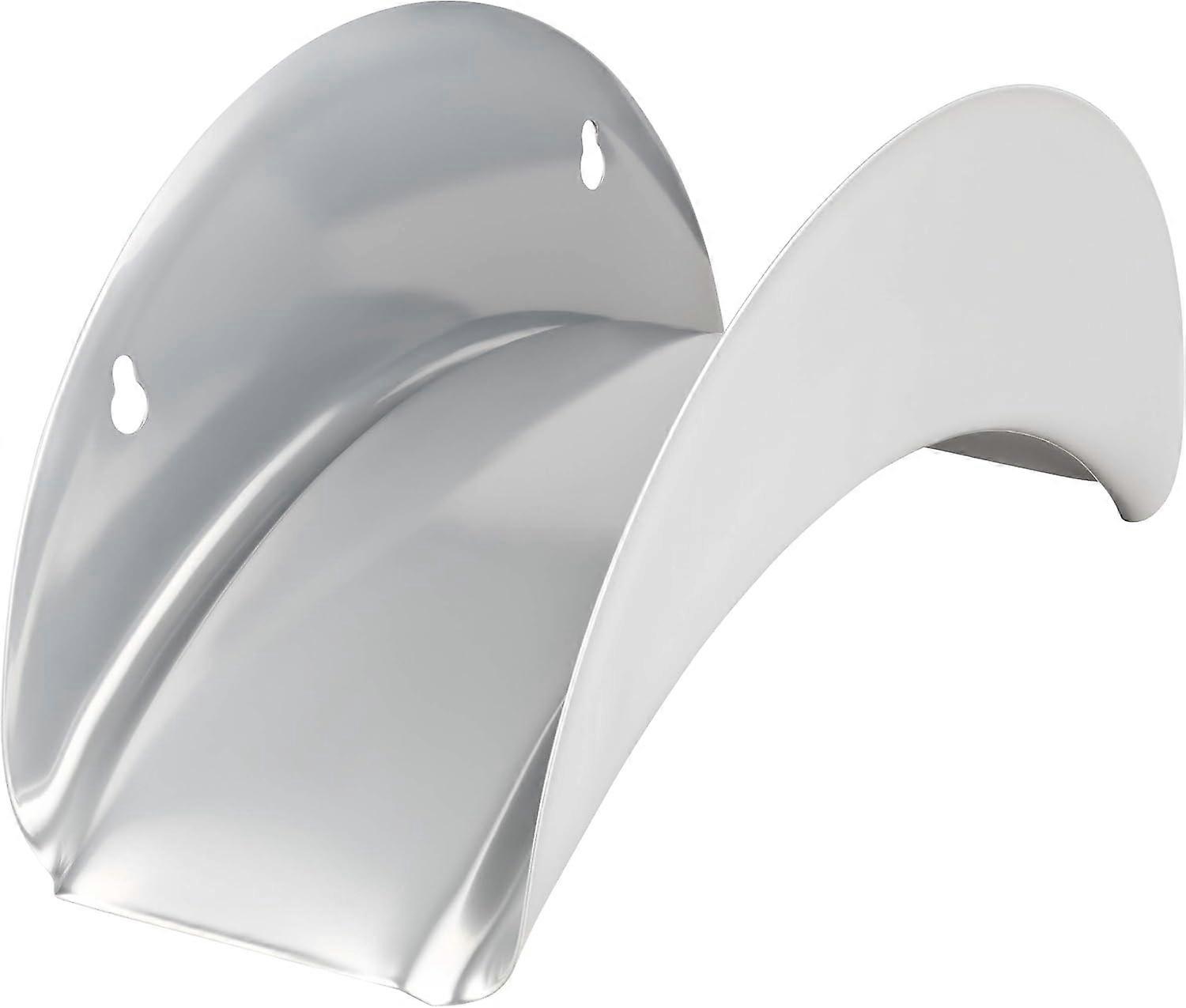 Silver wall-mounted flexible hose bracket