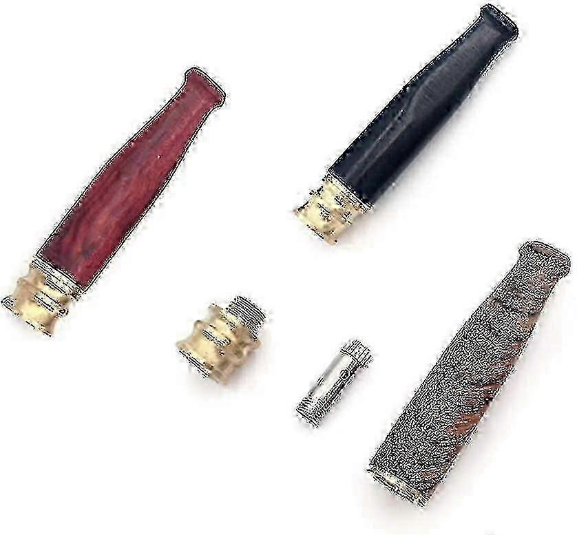 Cigarette Holder 4 Pieces Wooden Short Cigarette Tip Reusable Cigarette Filter compatible with Hand Rolled Cigarettes Reduce Harmful Substances