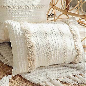 2pcs Modern Cushion Covers - Simple and Geometric - Knitted - Decorative - Beige - compatible with Sofa and Living Room