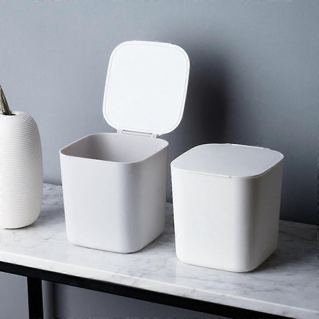 Cosmetic Bin Swing Lid Bin Table Bin Dice White