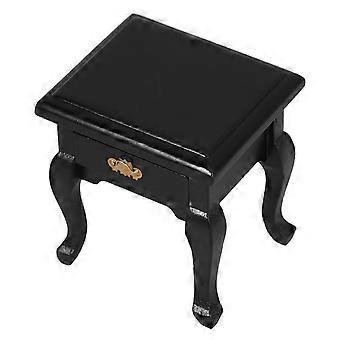 Miniature Bedside Table Wood Model for Decoration 4Pcs Doll House Nightstand