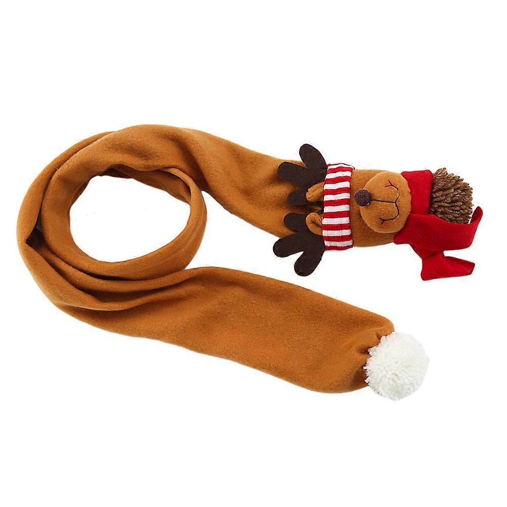 Cachecol de Natal com Rena para Decoração, Cachecol de Natal com Alce