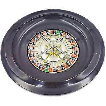 10-Inch Roulette Wheel, 10in Outside Diameter, 2in Height, with 2 Stainless Steel Balls, Casino Table Game Accessory for Casino Night
