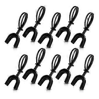 10 Pcs Strapped Mouth Guard Sports Mouthguard with Strap for Adult for Boxing Basketball Hockey TaekwondoHP