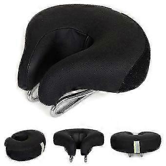 Neusloos fietszadel 190 mm met gelvulling en verdikte demping voor comfortabel mountainbiken en wielrennen over lange en korte afstanden.