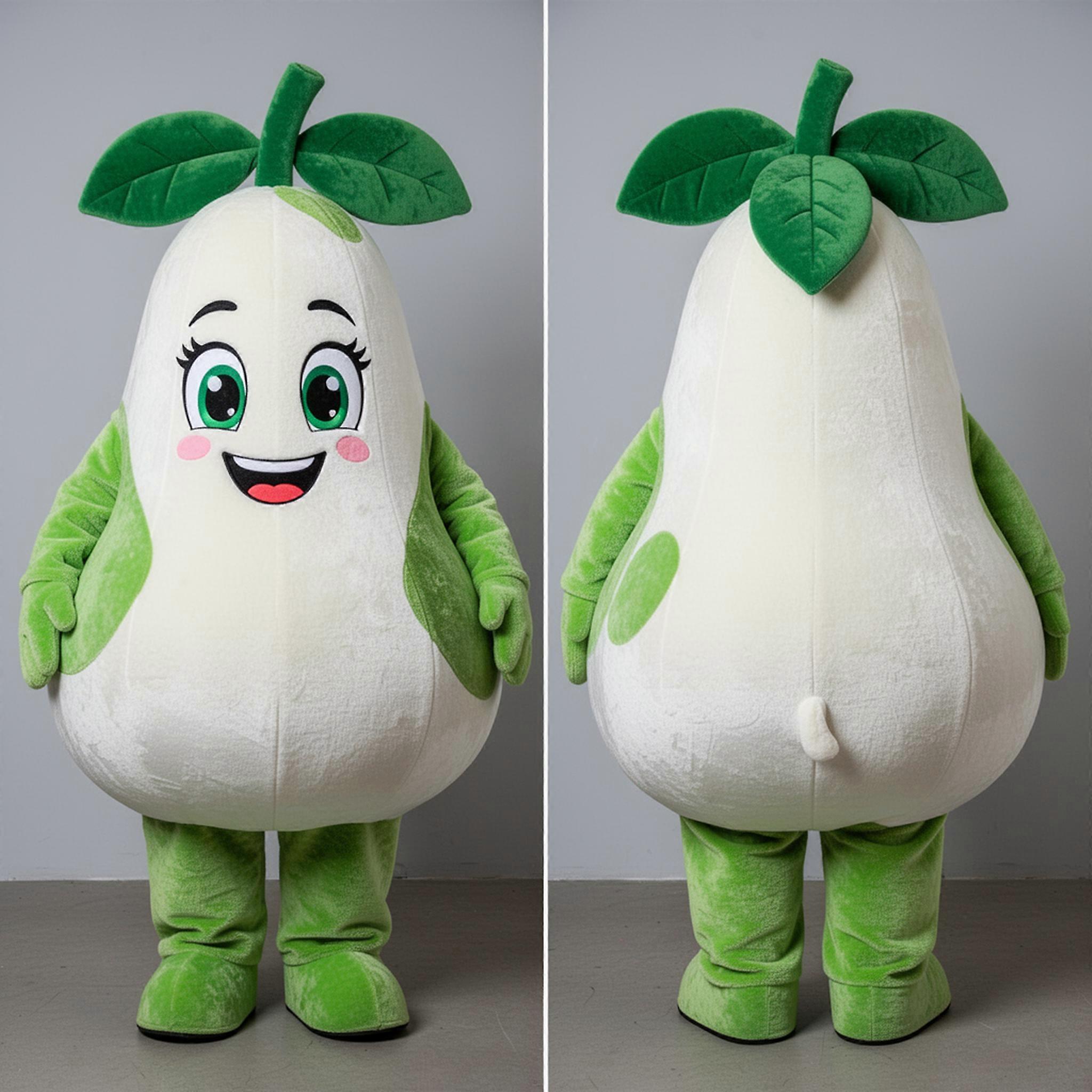 MASTICOT Ivory Mint Velvety Pear Mascot