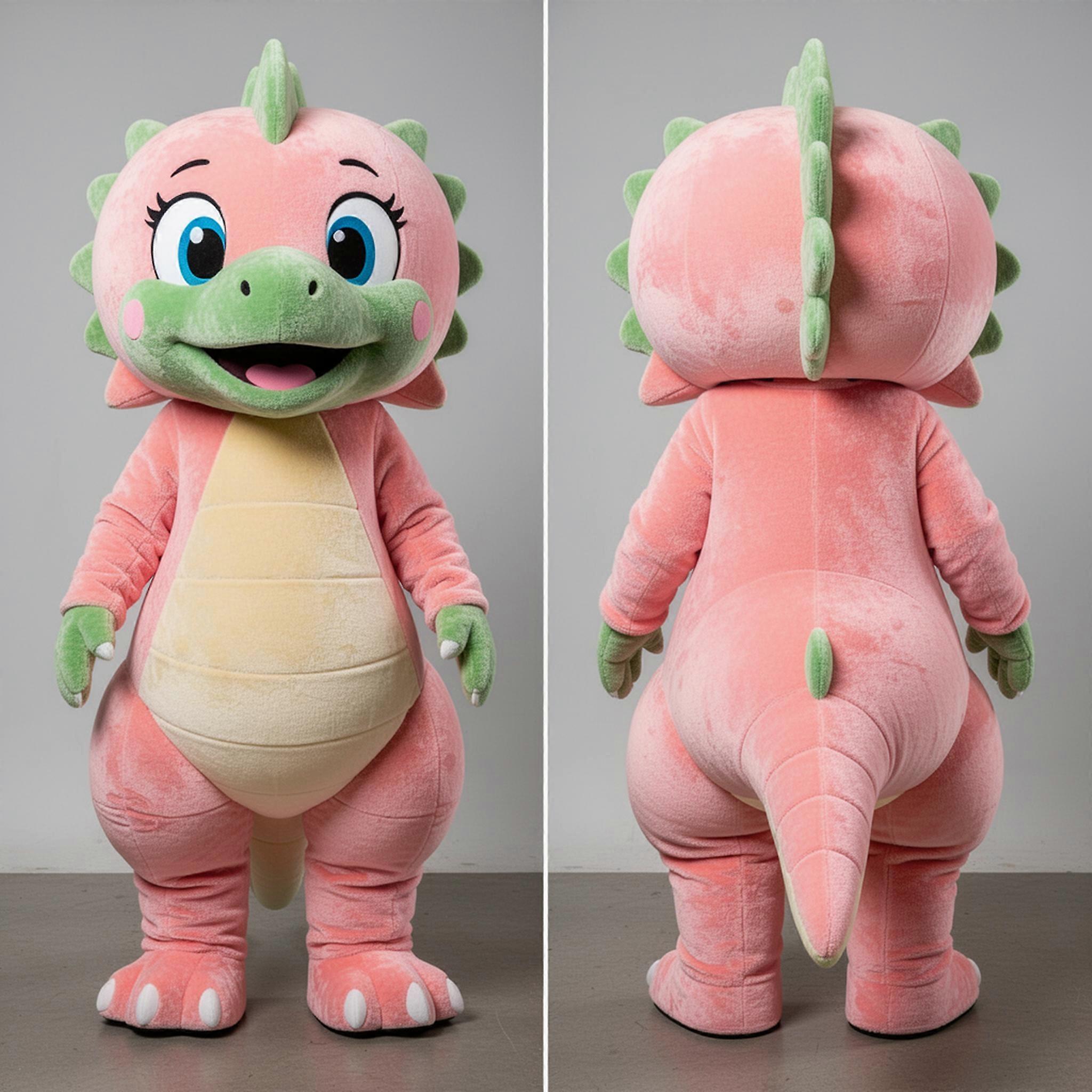 MASTICOT Peach Vibrant Iguanodon Mascot