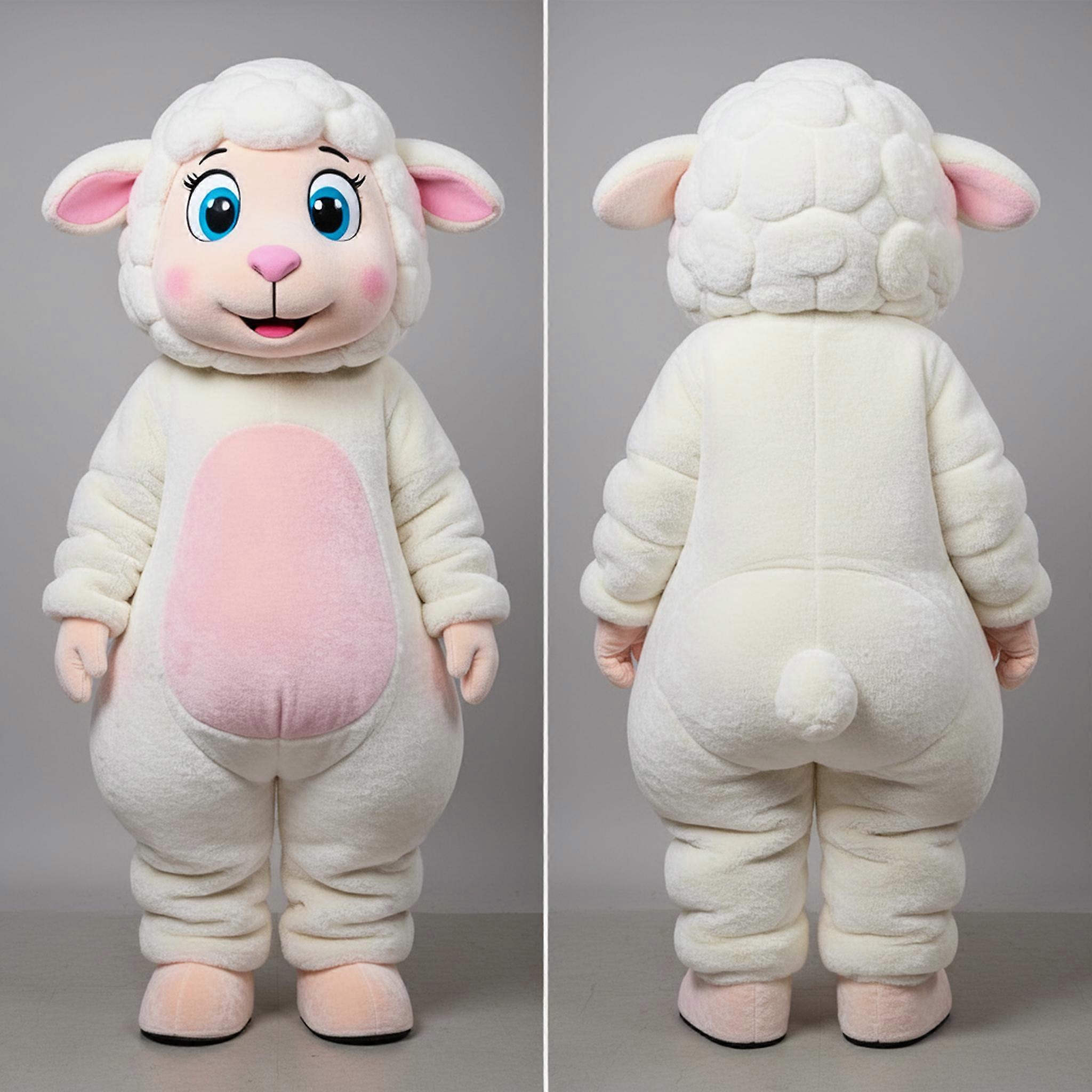 MASTICOT Ivory Velvety Sheep Mascot