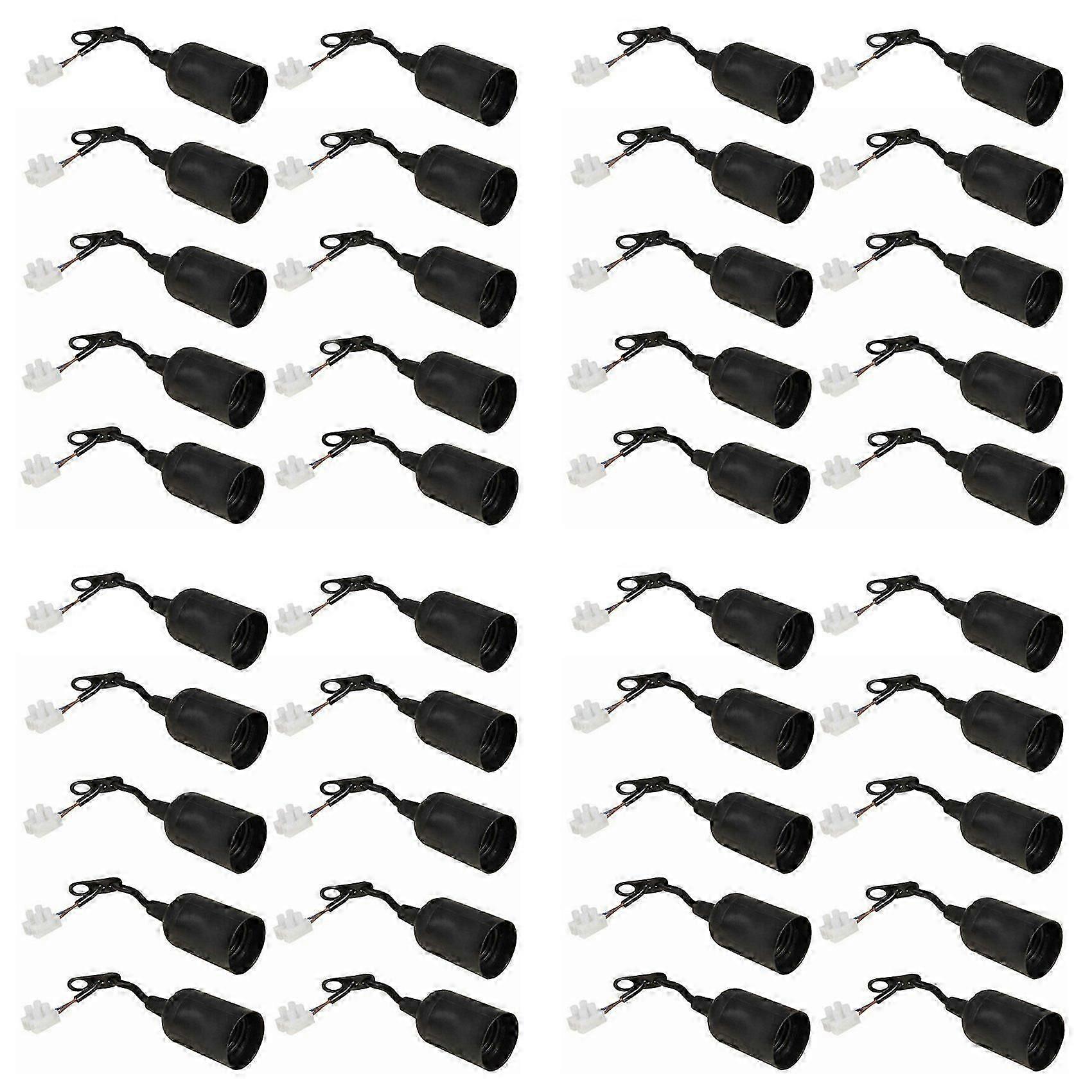 40Pcs E27 Lamp Holder Construction Socket Lamp Holder DIY Construction Site Socket Renovation Socket Lighting Accessorie