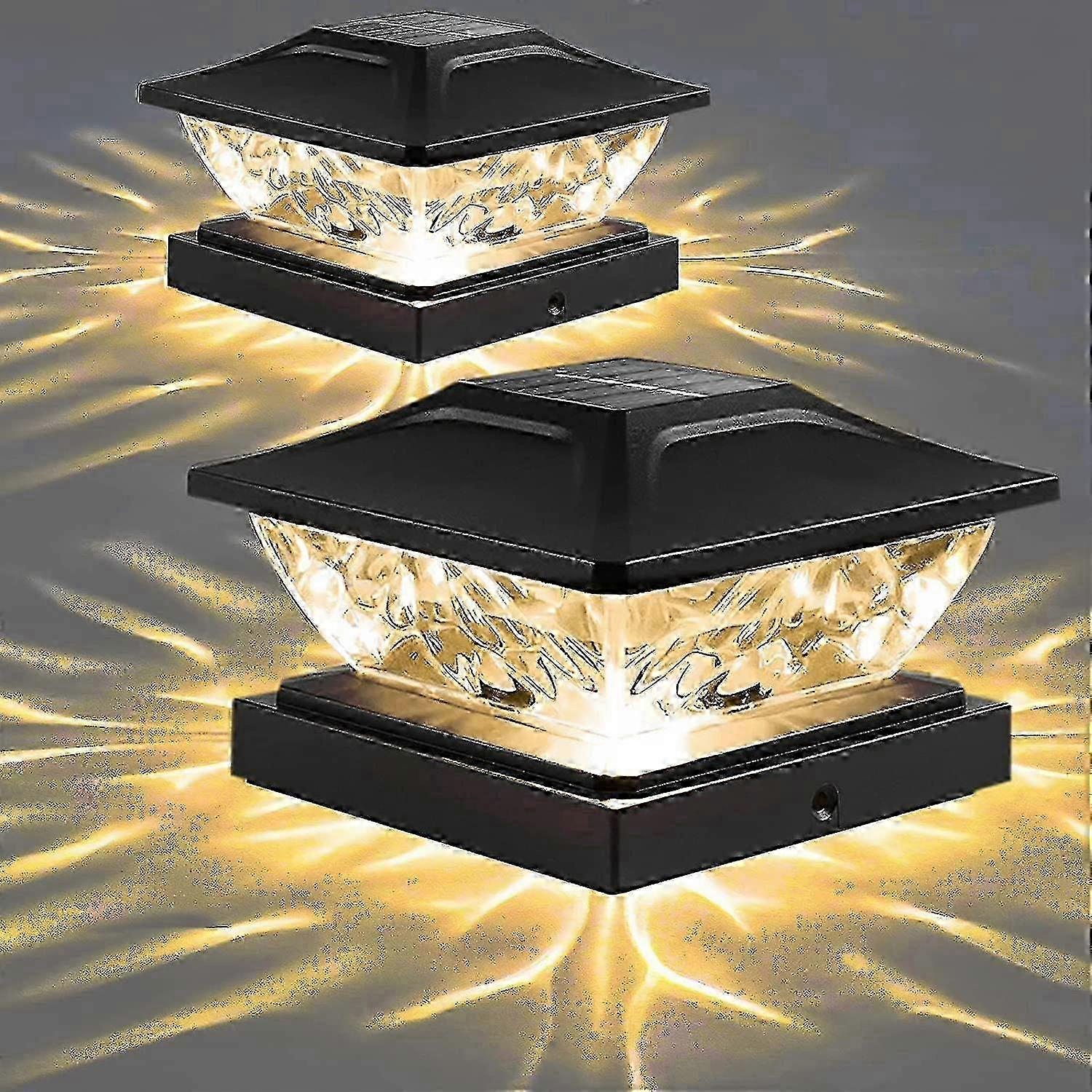 Solar Deck Lights Warm Cool White 2 Mode
