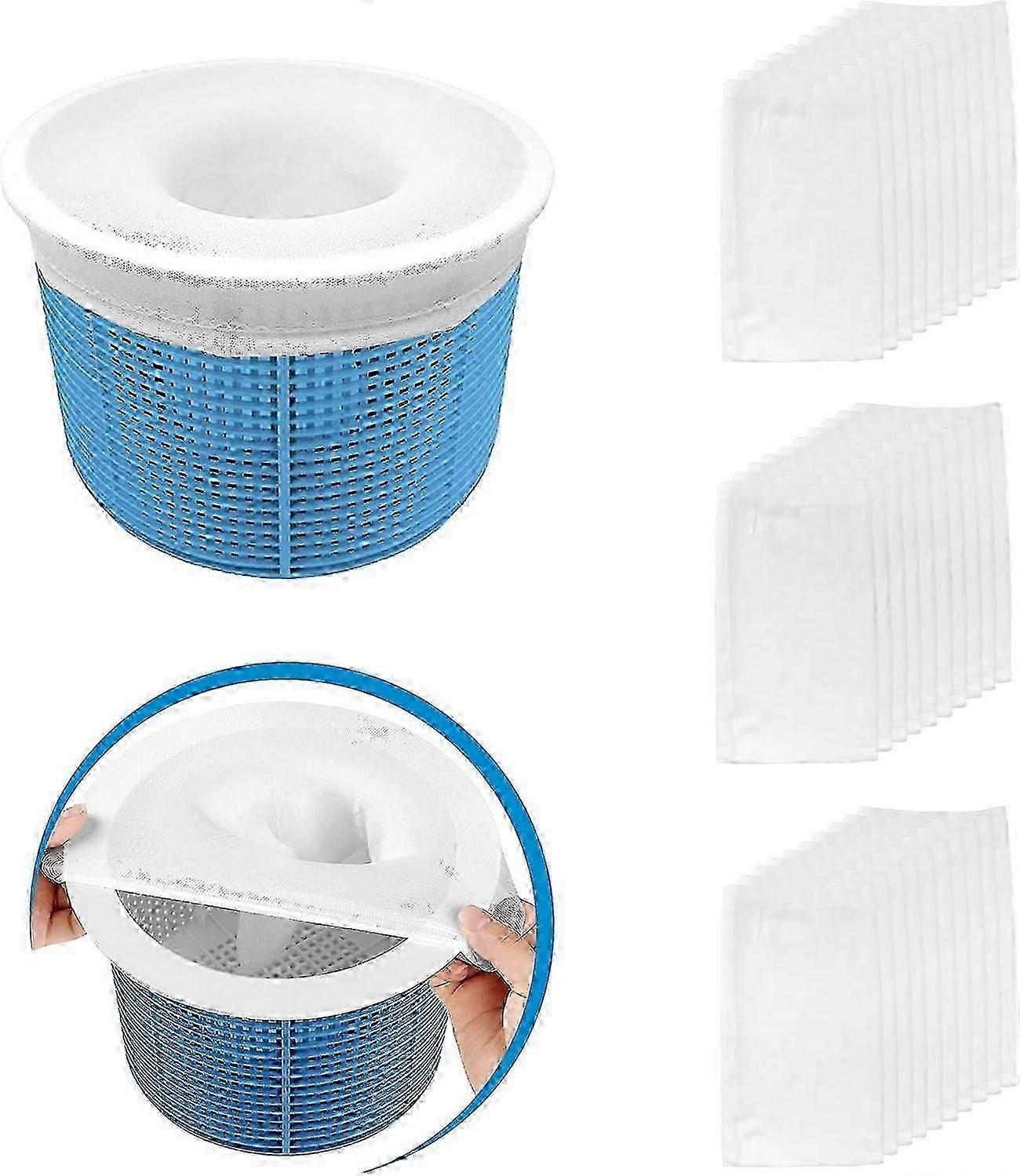30PCS Skimmer Basket Socks Fine Mesh Pool Filter Savers