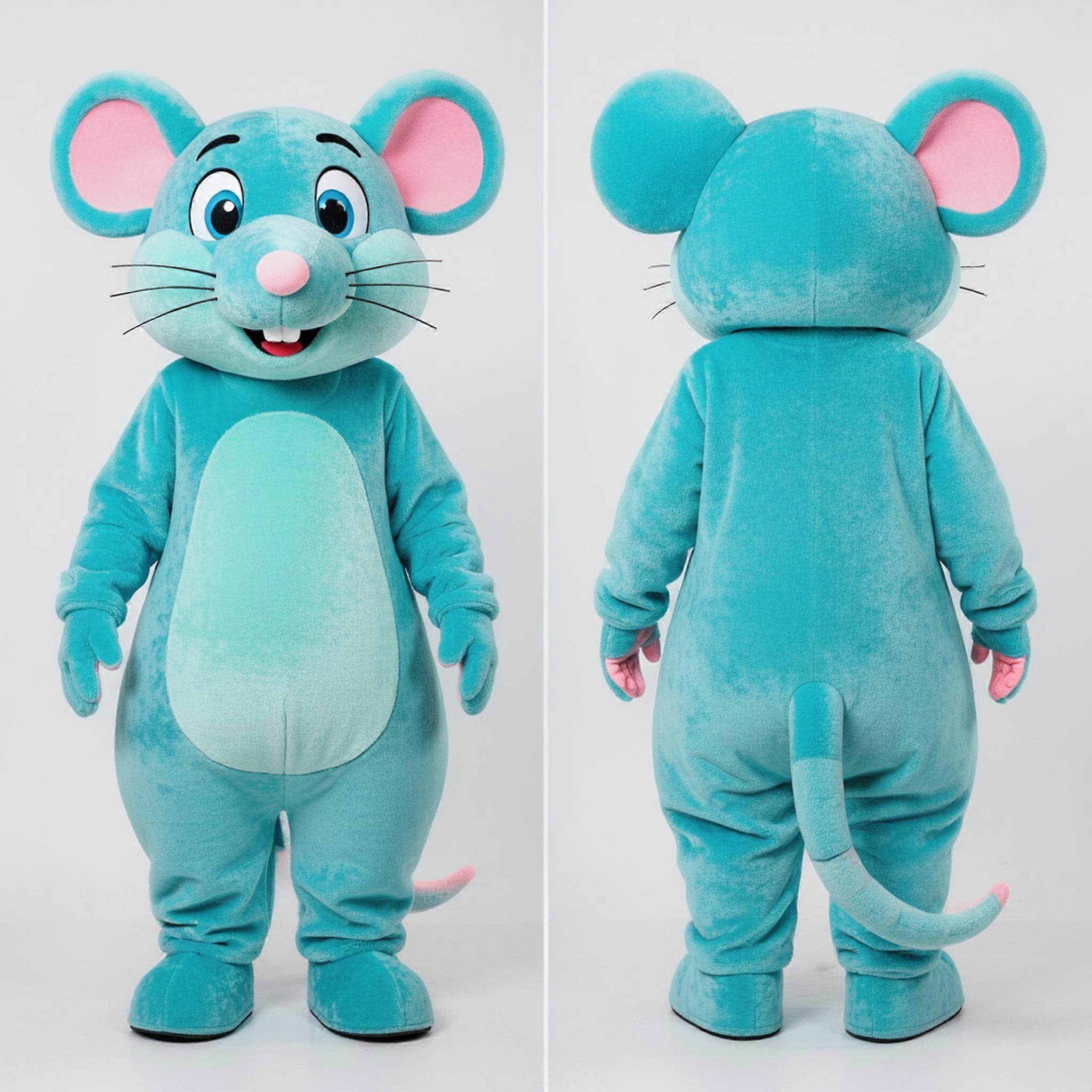 MASTICOT Cyan Rounded Rat Mascot