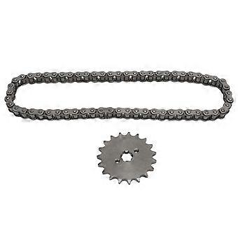 428 19T 17mm Sprocket with 428 60 Links Chain Steel High Toughness for 50cc250cc Metal MotorcycleYMQX)