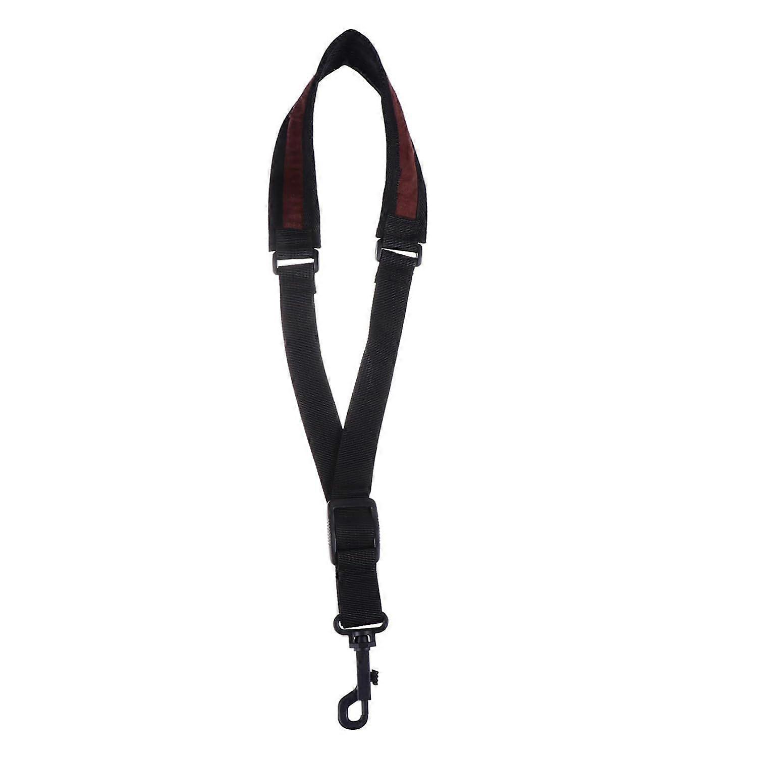 Adjustable Coffee Cloth Saxophone Neck Strap with Hook: 1