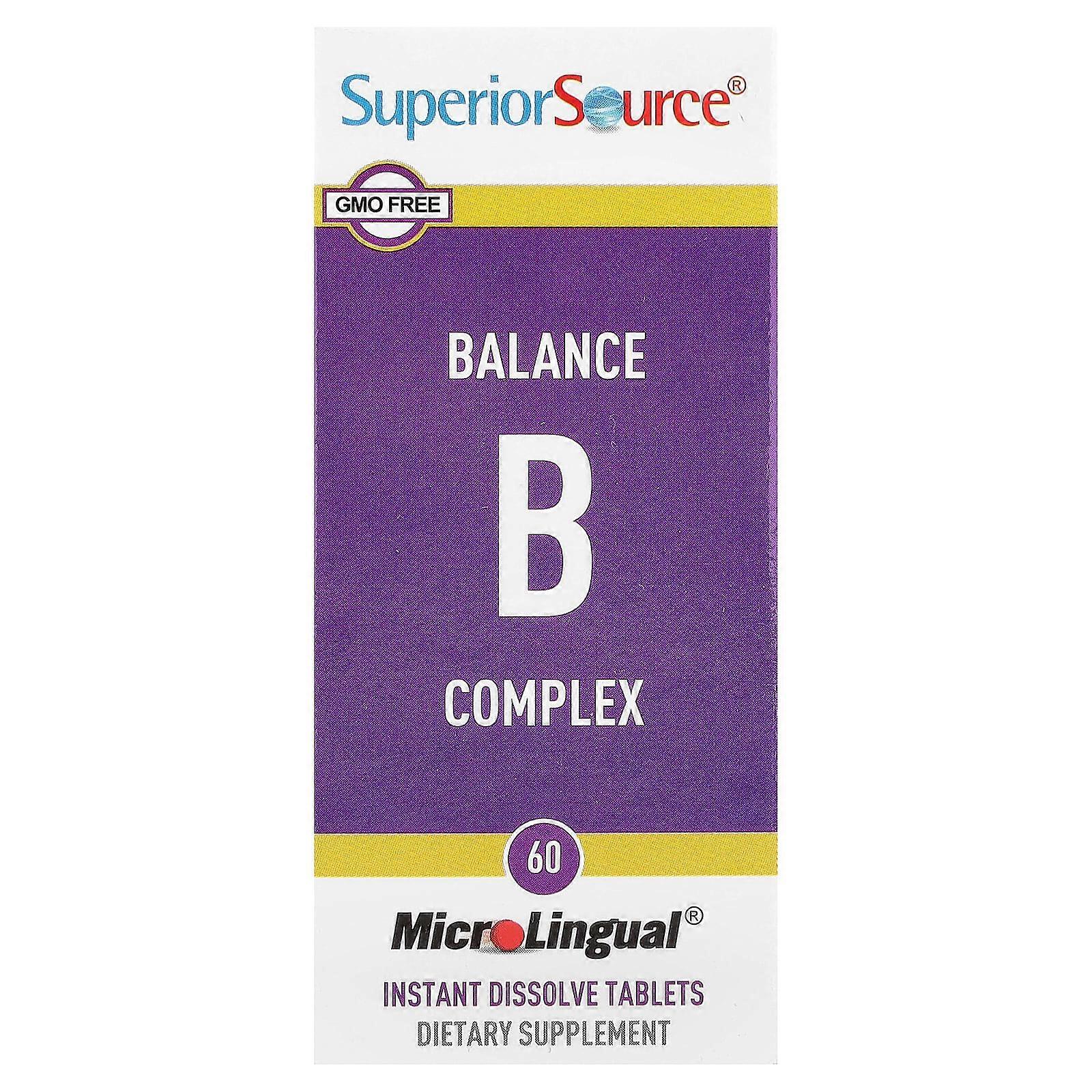 Superior Source, Balance B Complex, 60 MicroLingual Instant Dissolve Tablets