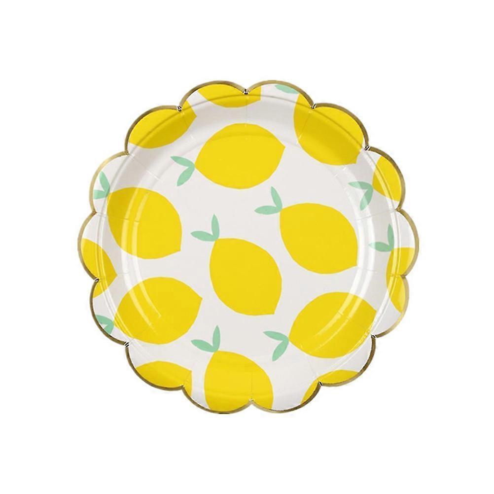 Assorted Color Lemon Pattern Dining Table Set compatible with Party Use 4Sets